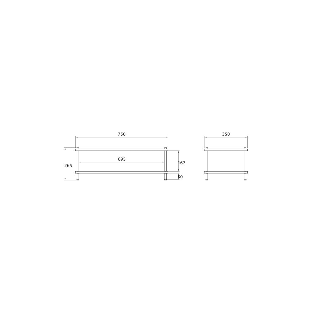 Compact Coffee Table - KUUDU Modular Furniture System - Oak