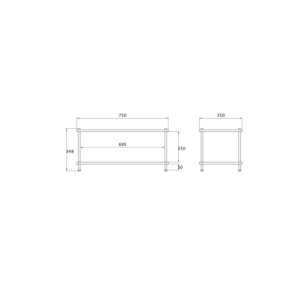 Modern Coffee Table with Storage - KUUDU Modular Furniture System - Oak