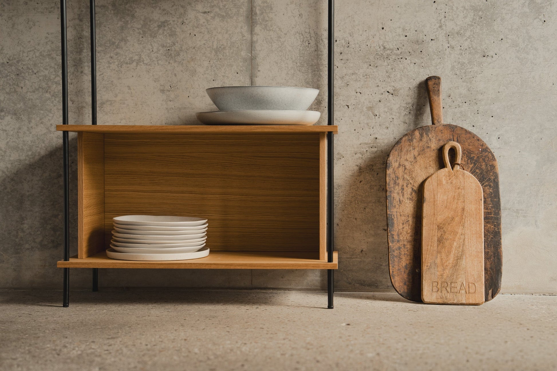 Kitchen Shelf & Pantry Organizer - KUUDU Modular Furniture System - Oak