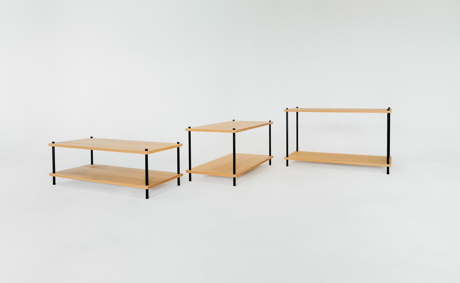 Compact Coffee Table - KUUDU Modular Furniture System - Oak