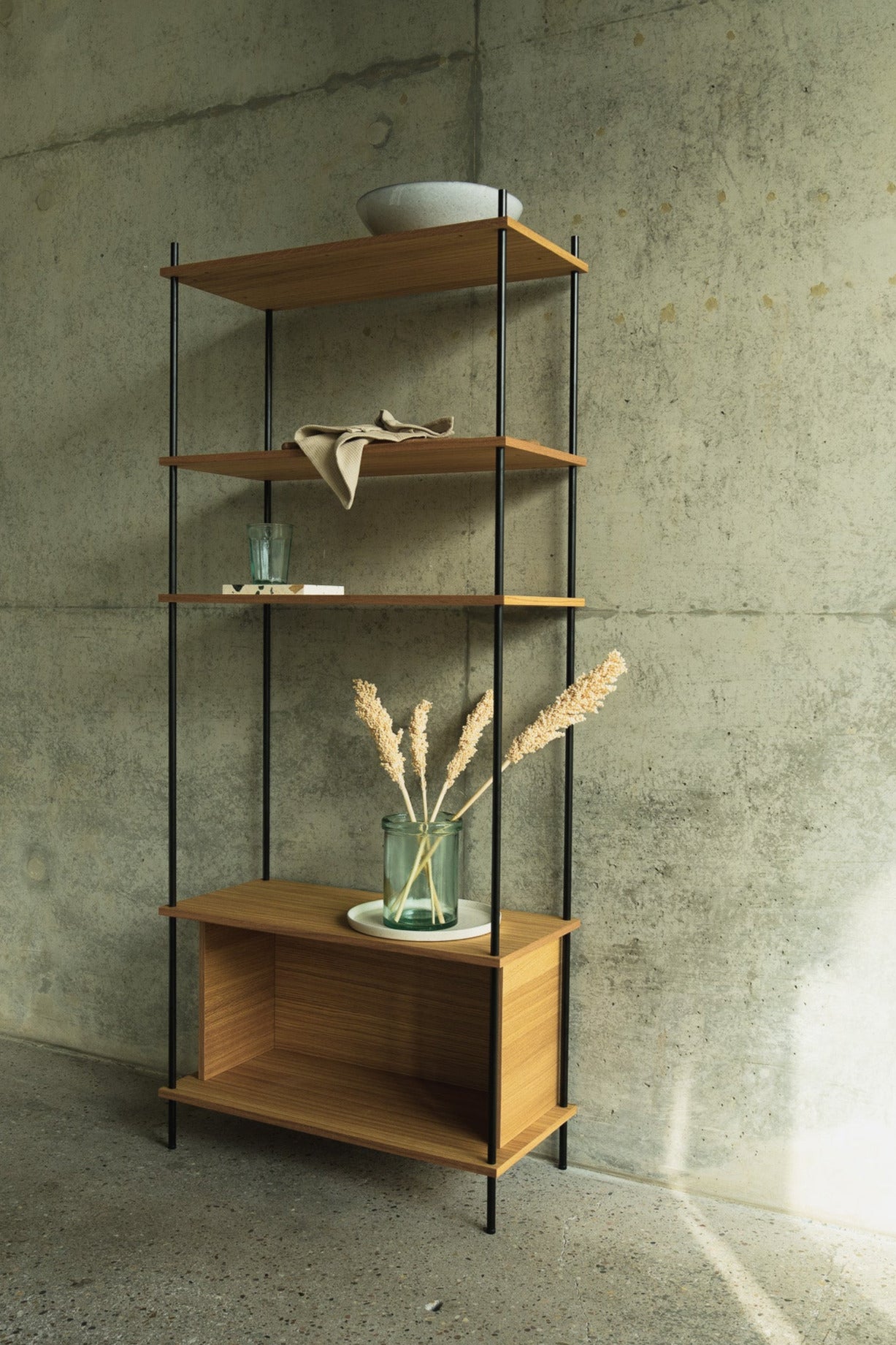 Modular Bathroom Shelf & Organizer - KUUDU Modular Furniture System - Oak