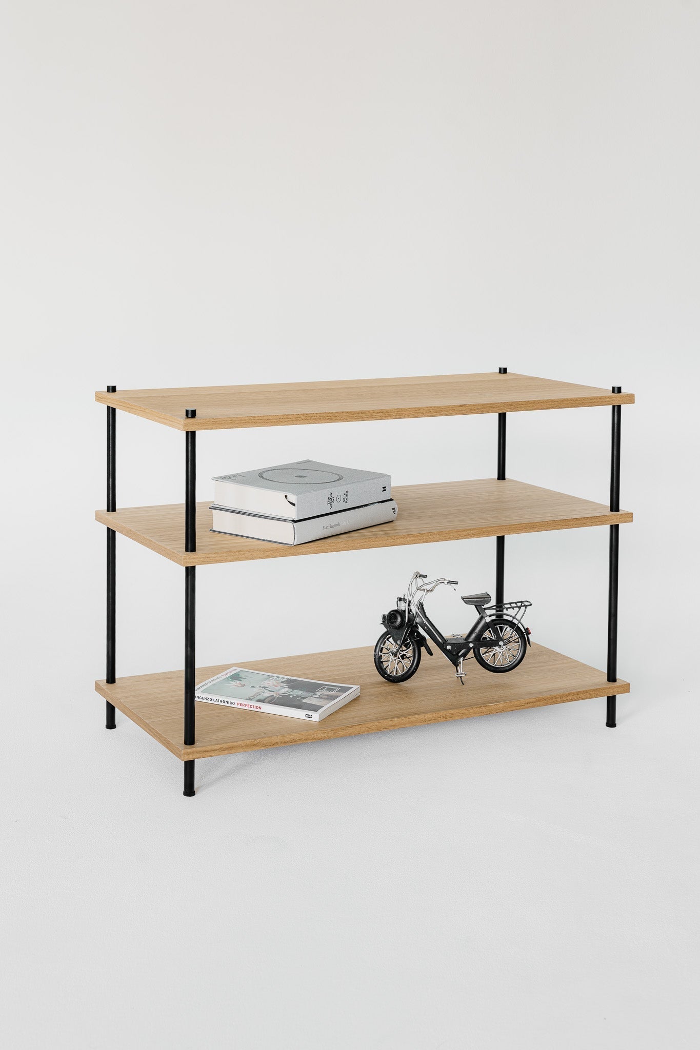 Compact Entryway Sideboard & Storage Unit - KUUDU Modular Shelving System - Oak