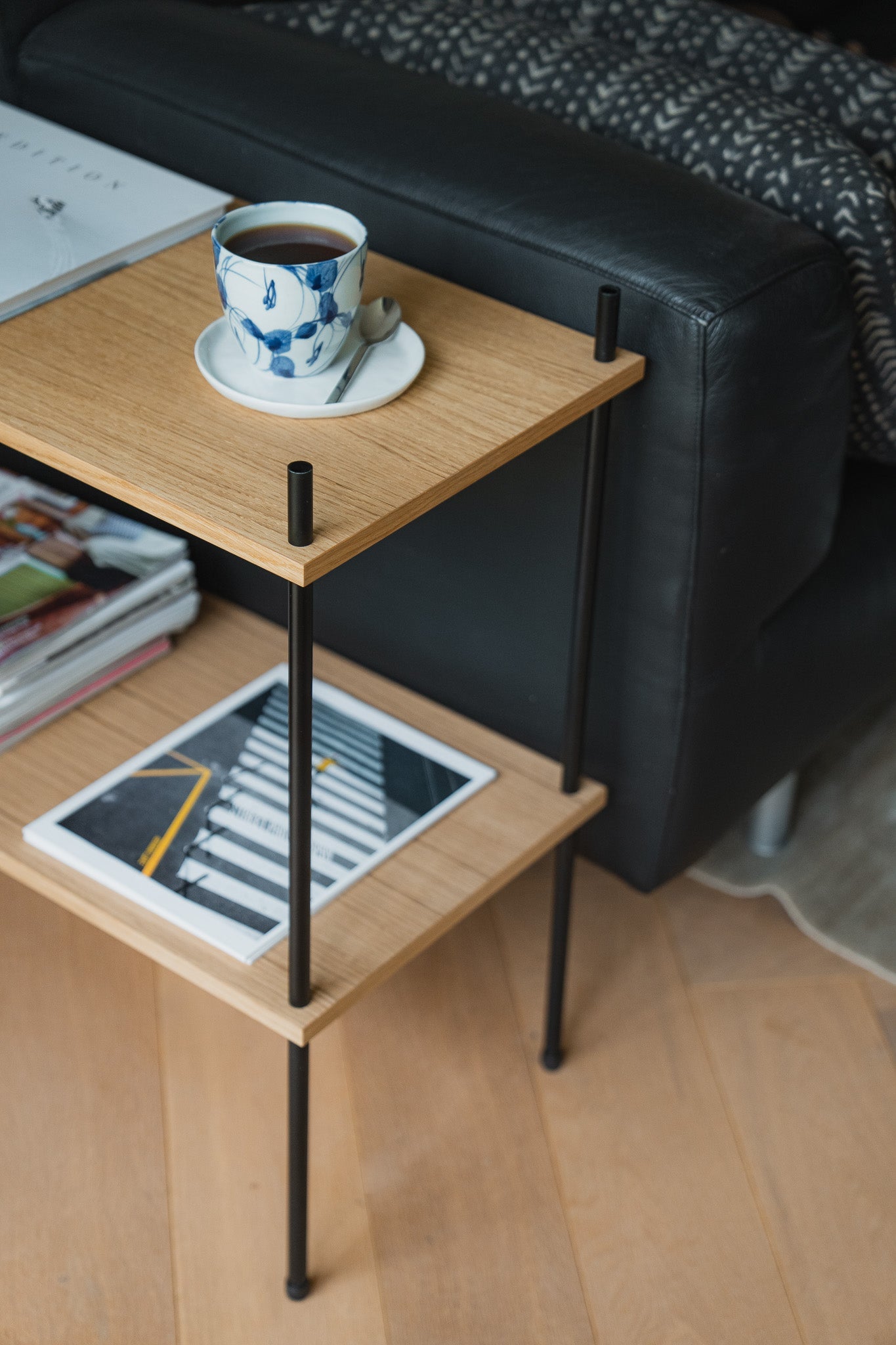 Minimalist Side Table & Nightstand - KUUDU Modular Furniture System - Oak