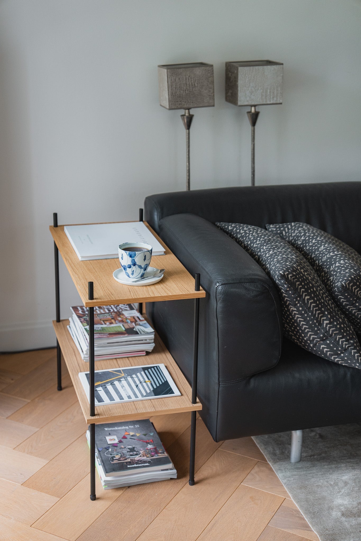 Minimalist Side Table & Nightstand - KUUDU Modular Furniture System - Oak