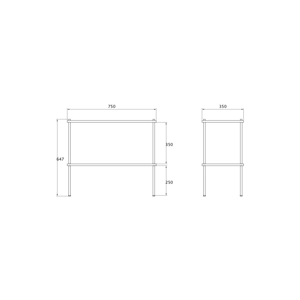 Minimalist Side Table & Nightstand - KUUDU Modular Furniture System - Oak