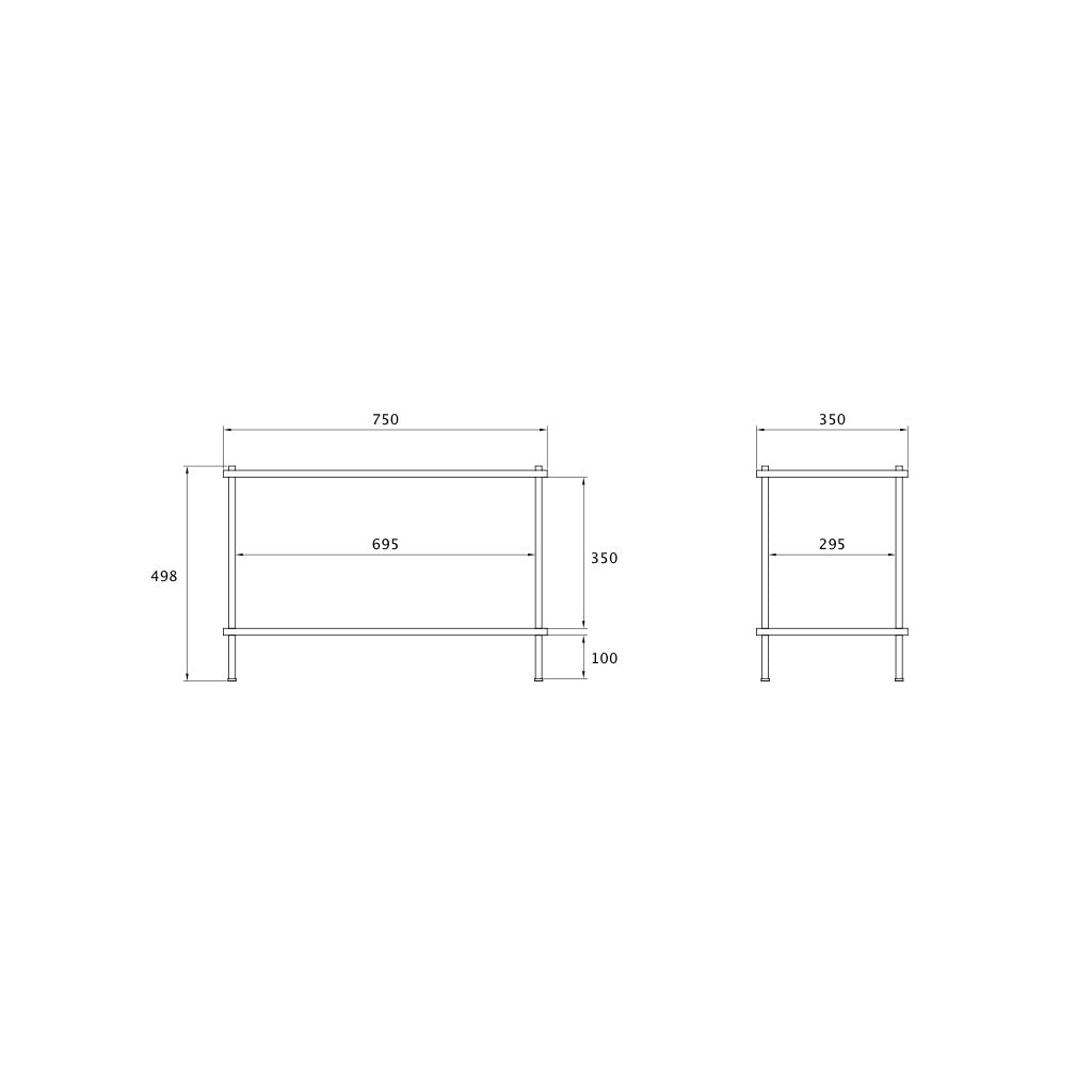 Wall-Mounted Wardrobe Bundle with Coat Rail & Shelves - KUUDU Modular Shelving System - Oak