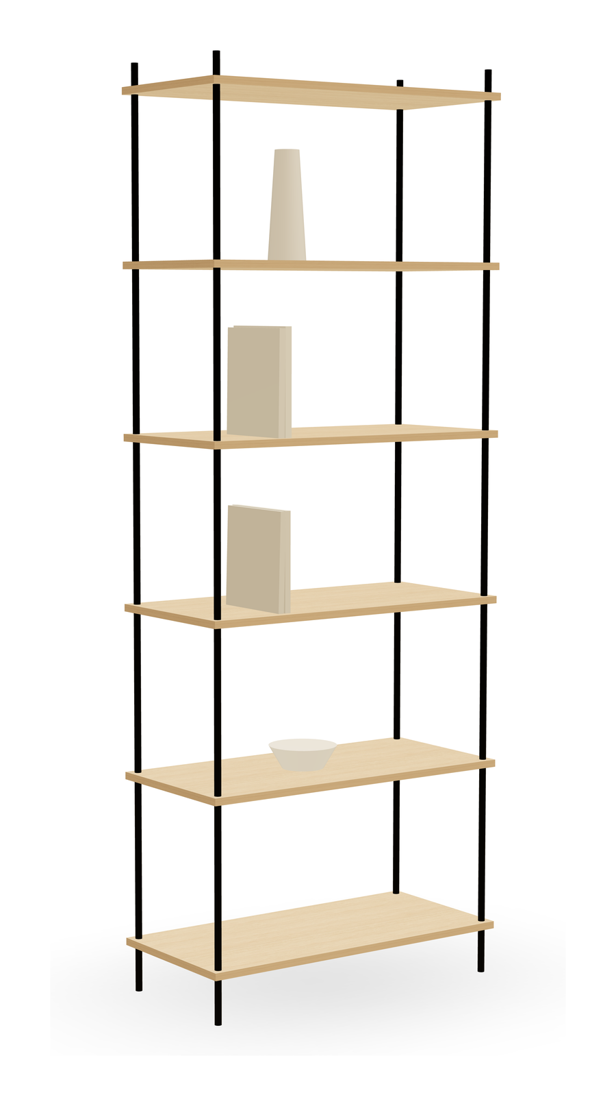 3D-Voreinstellung: Oak Bathroom Shelf – Wall-Mounted, Configurable