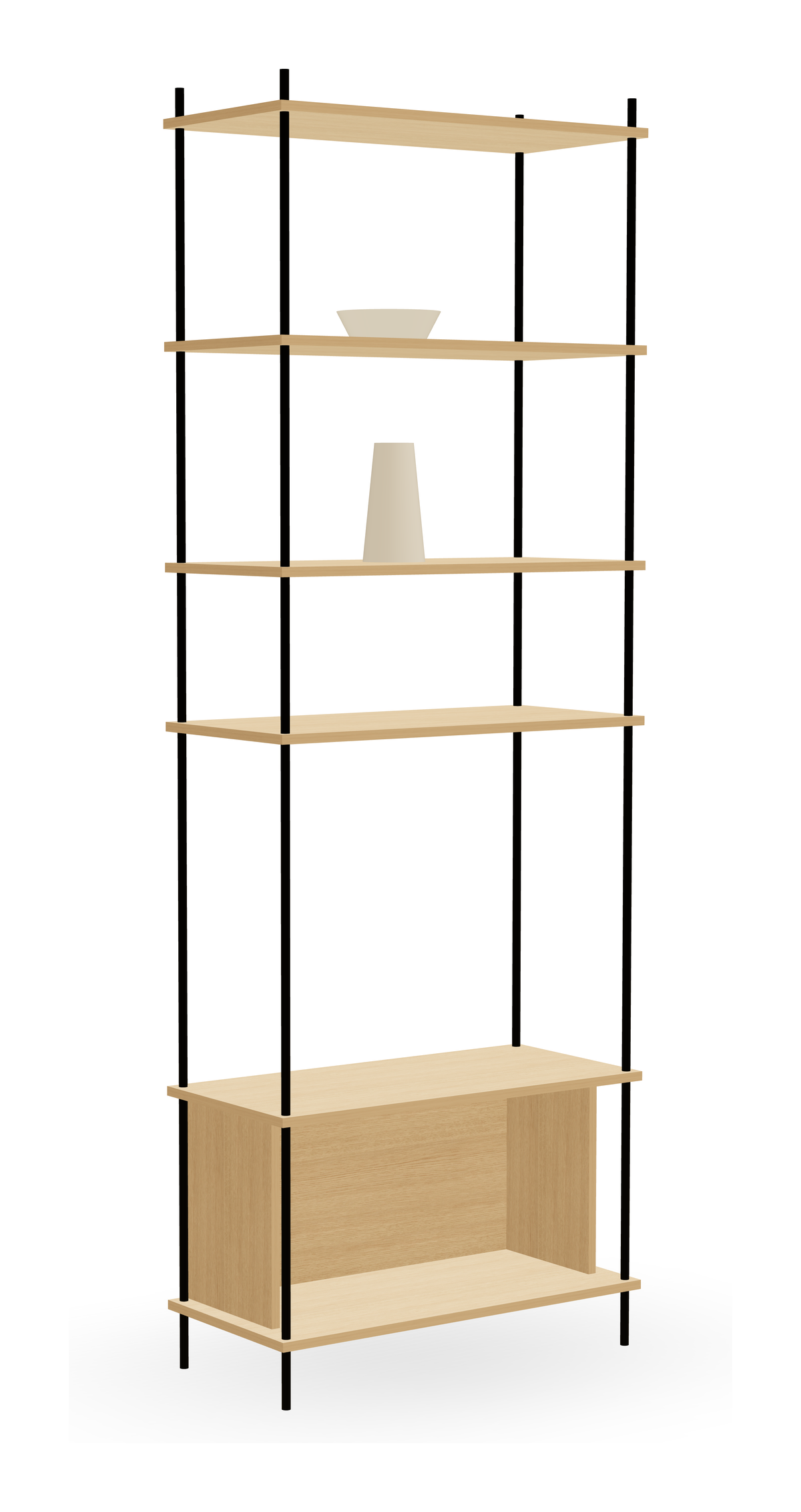 KUUDU Oak Display Shelf 216 cm - Standing
