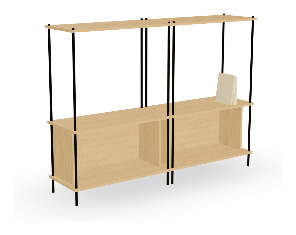 KUUDU Oak Sideboard 112 cm - Double Section Standing