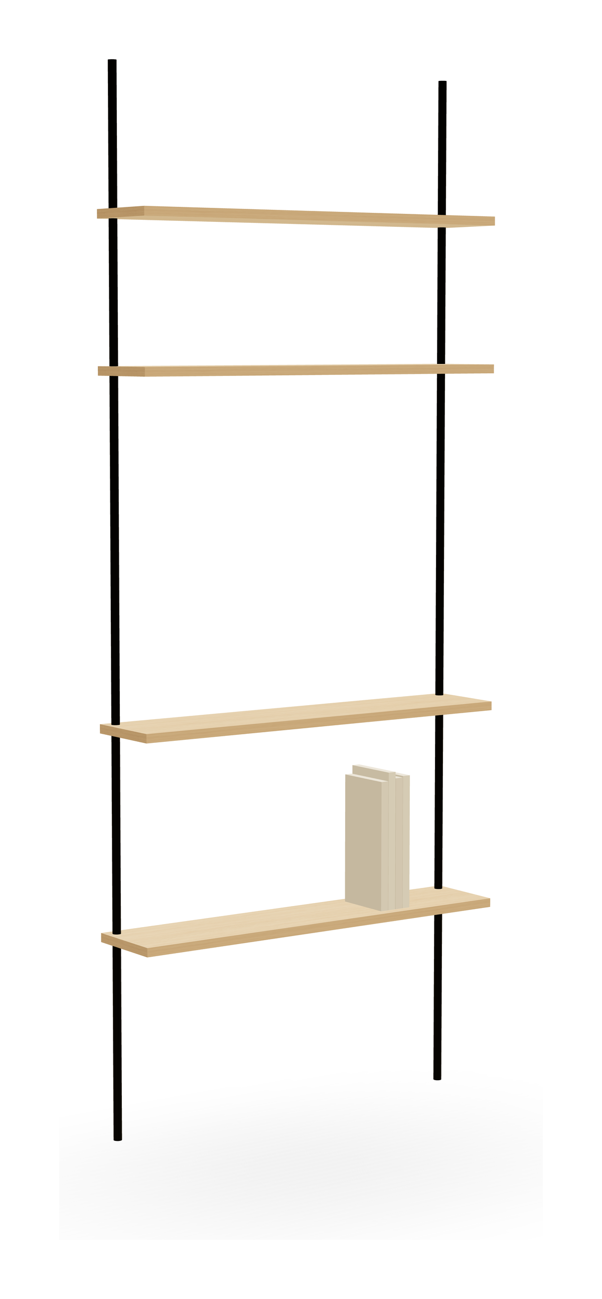 KUUDU Oak Wall Shelf 188 cm - Single Section