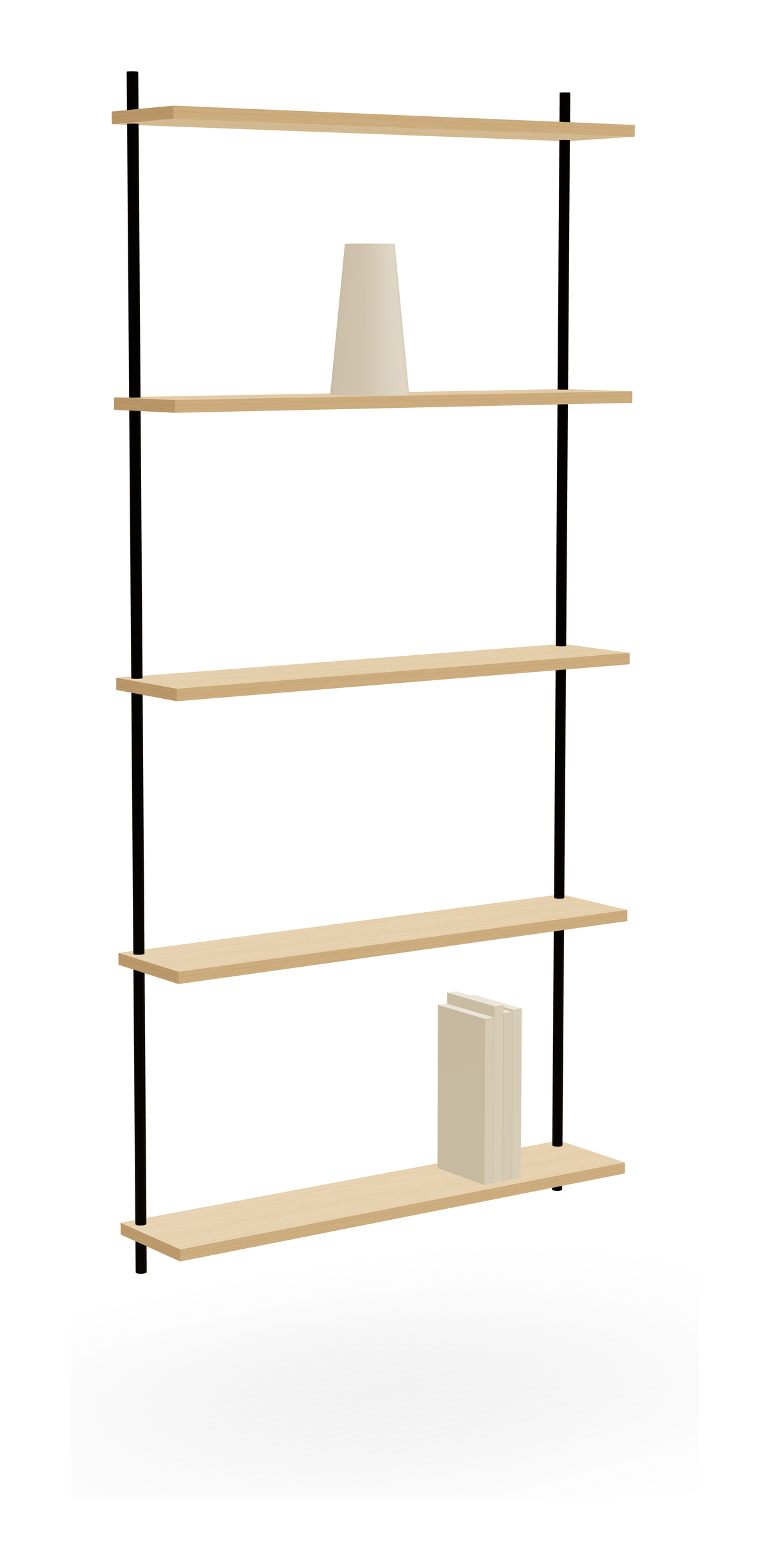 KUUDU Eichen-Wandregal 155 cm - Einzelsektion