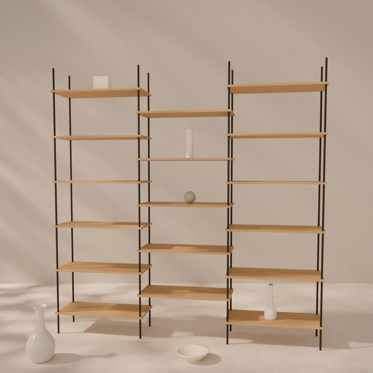 large-oak-bookshelf-217x219cm-shift -- Raumansicht