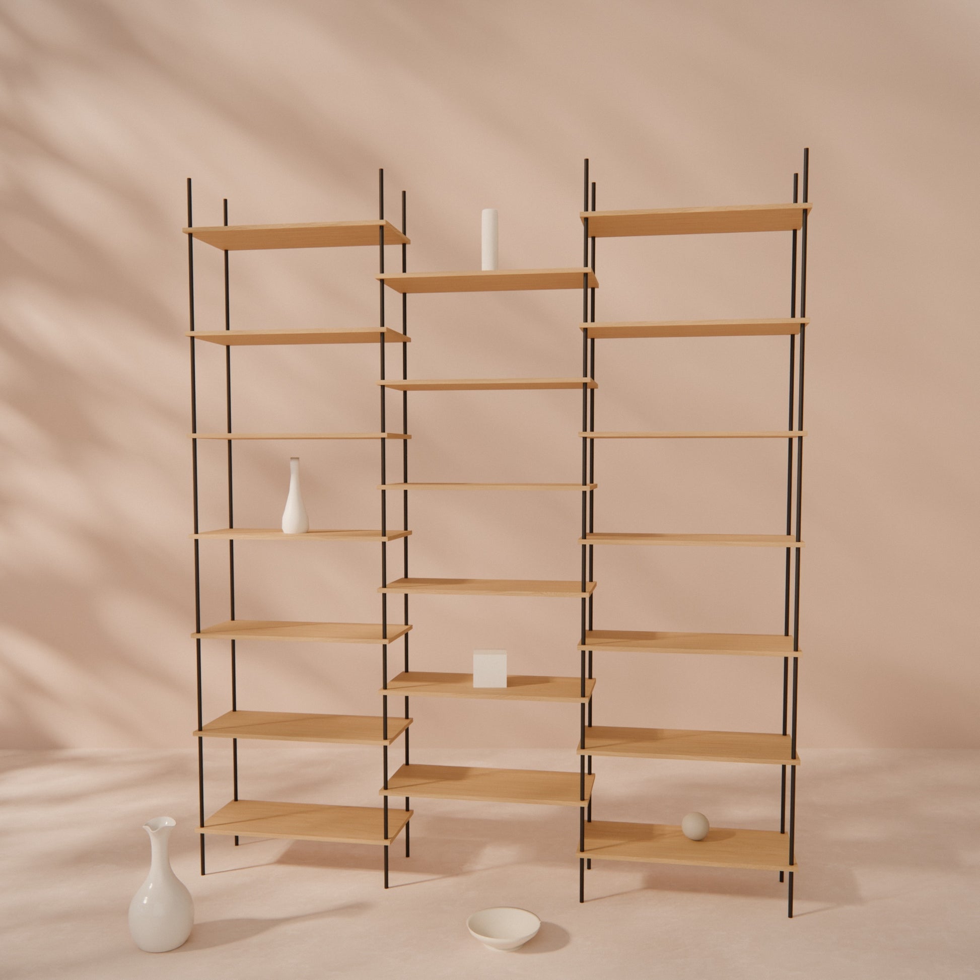 large-oak-bookshelf-217x256cm-shift -- Raumansicht