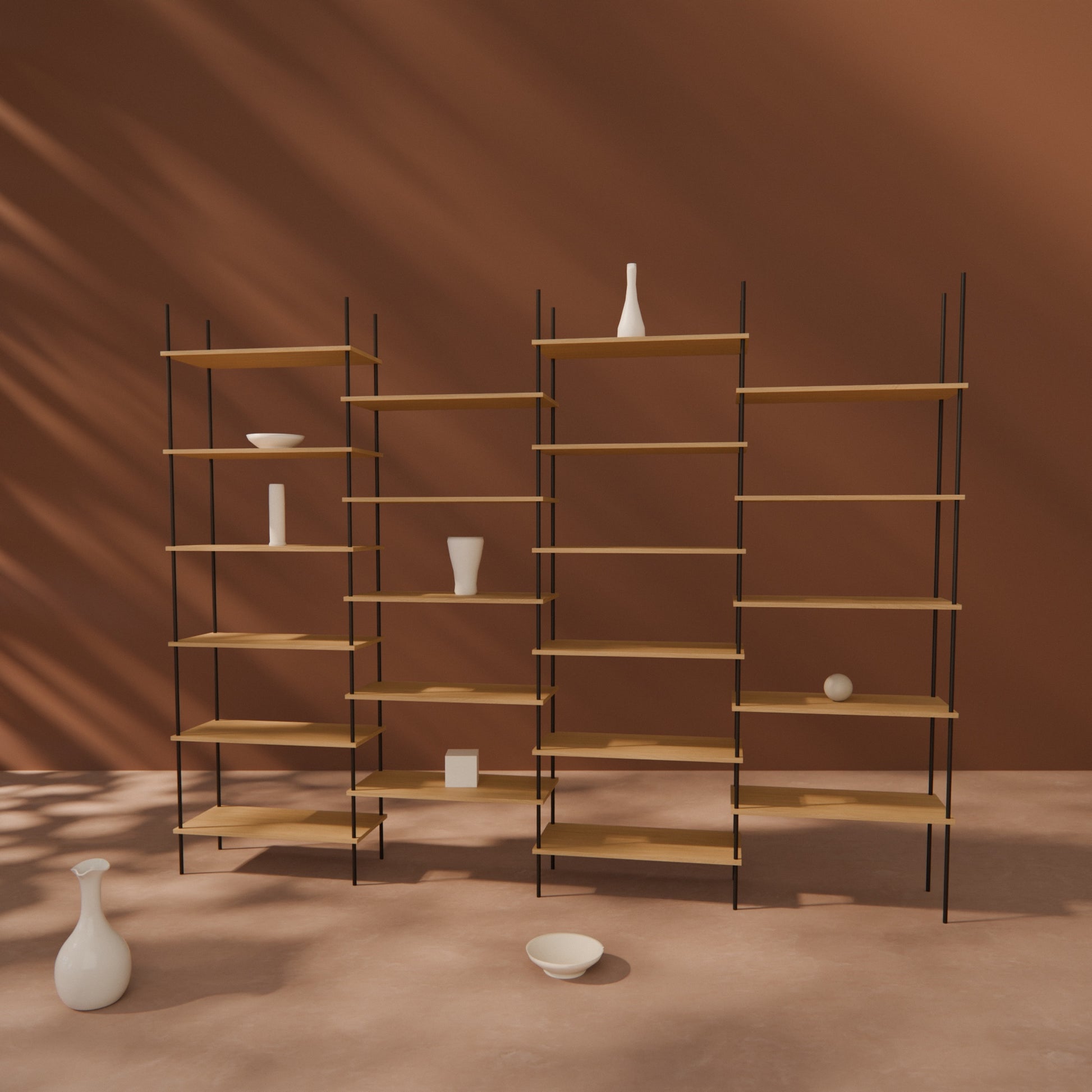 large-oak-bookshelf-280x220cm-shift -- Raumansicht