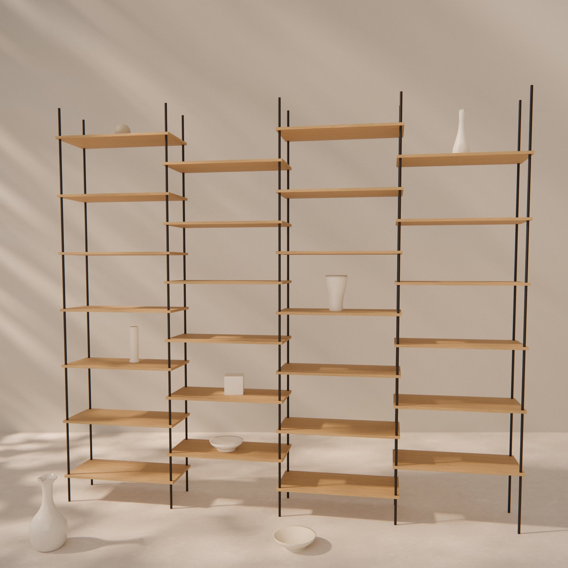 large-oak-bookshelf-288x256cm-shift -- Raumansicht