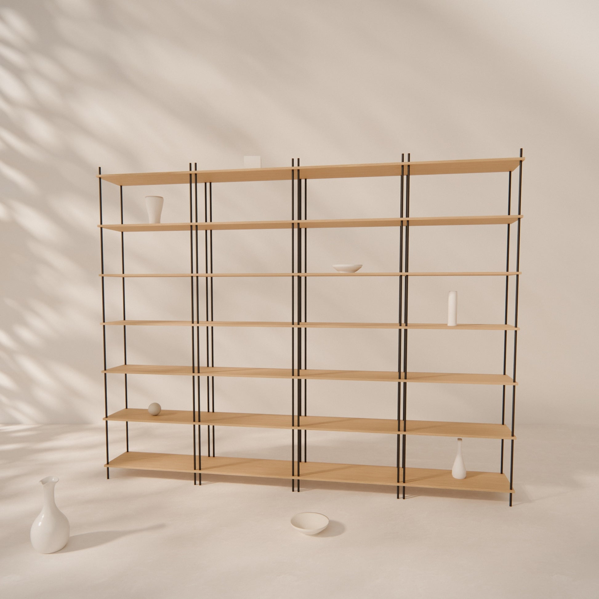 large-oak-bookshelf-300x237cm -- Raumansicht
