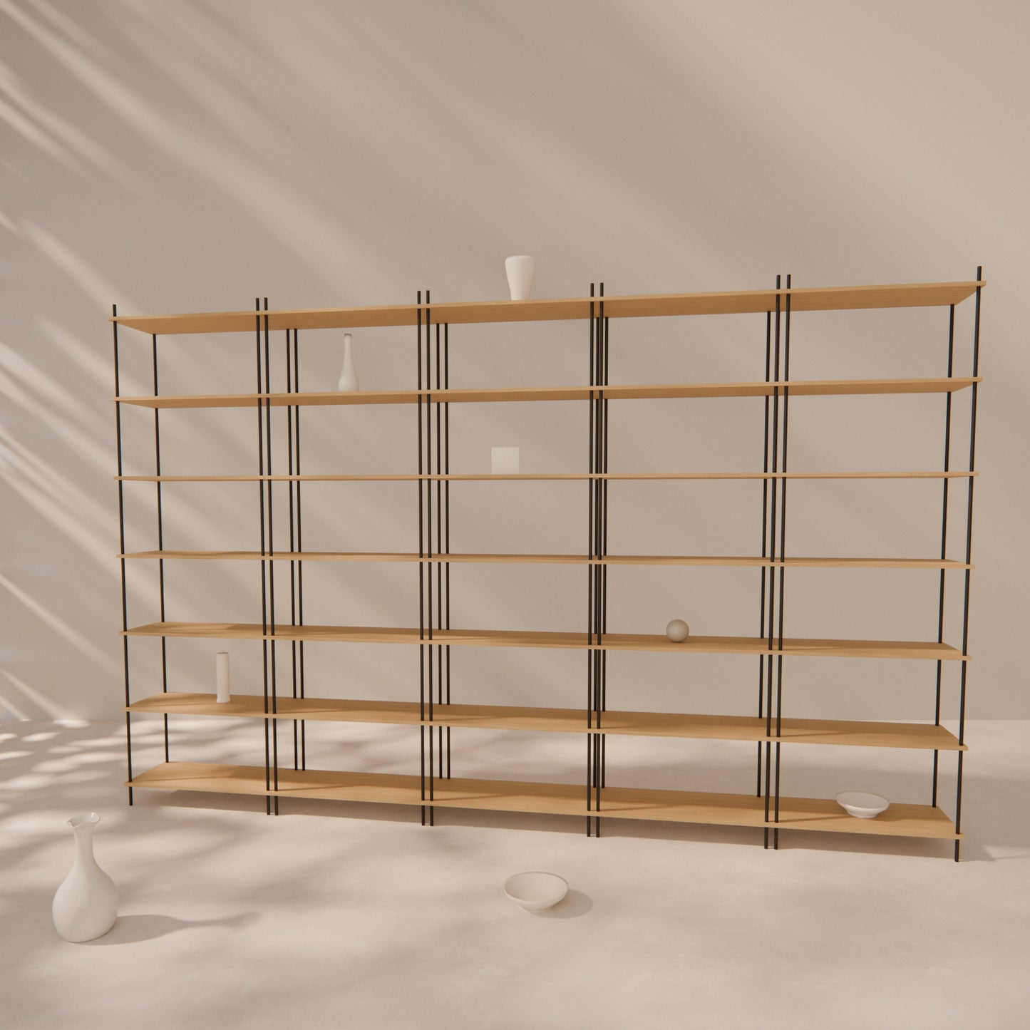 large-oak-bookshelf-375x237cm -- Raumansicht