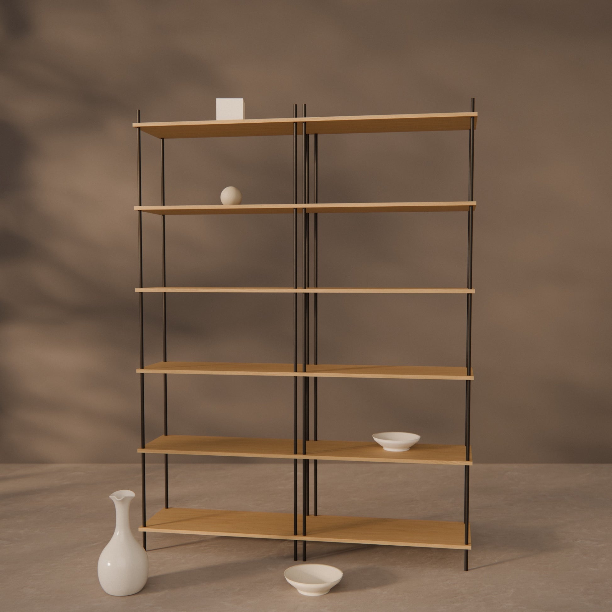 oak-bookshelf-150x201cm -- Raumansicht