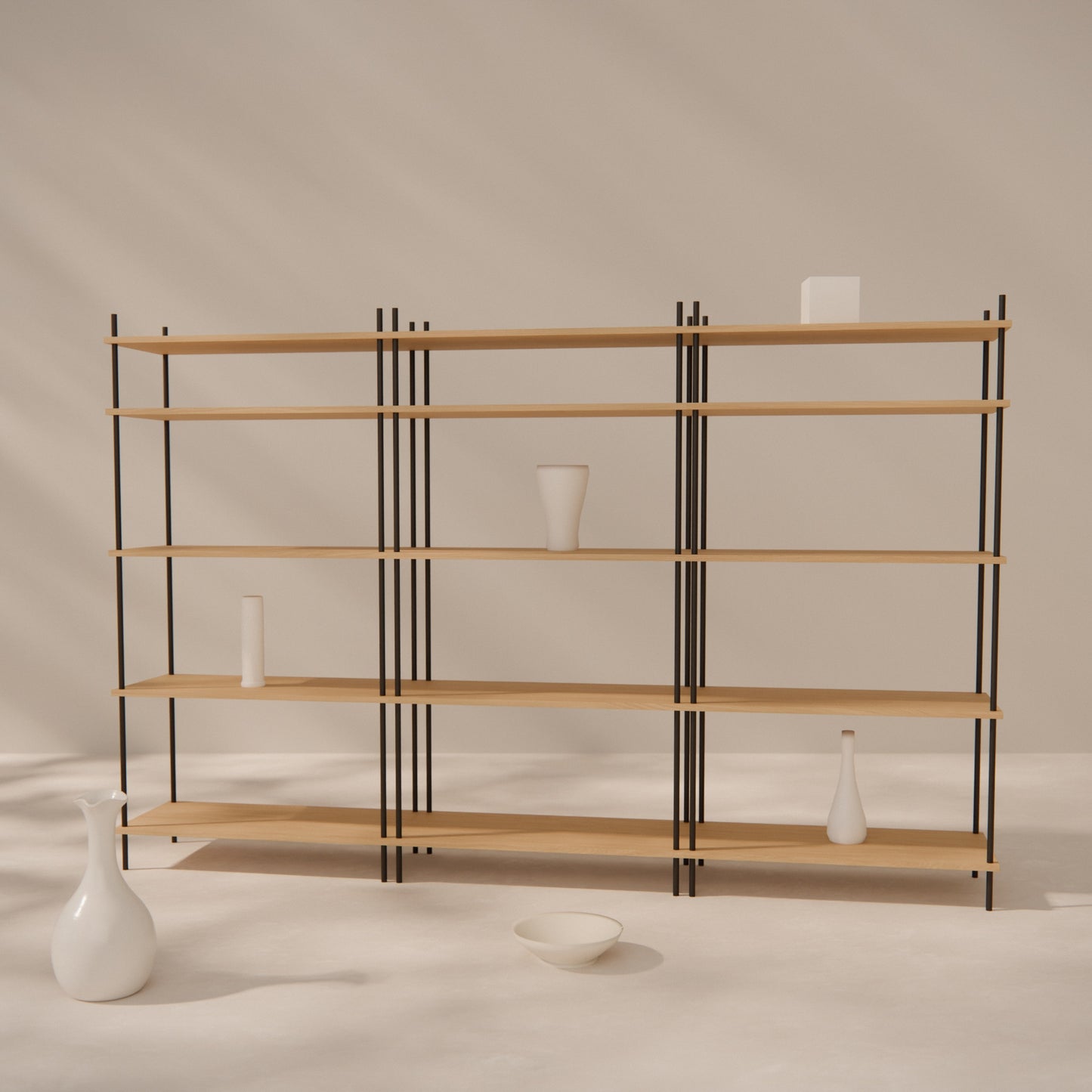 oak-bookshelf-225x146cm -- Raumansicht