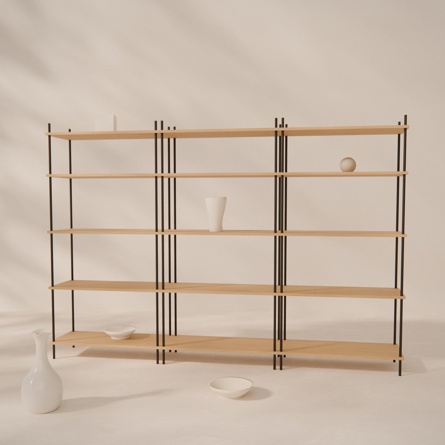 oak-bookshelf-225x154cm -- Raumansicht