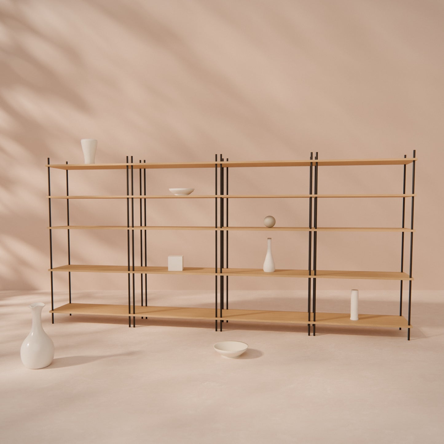 oak-bookshelf-300x144cm -- Raumansicht
