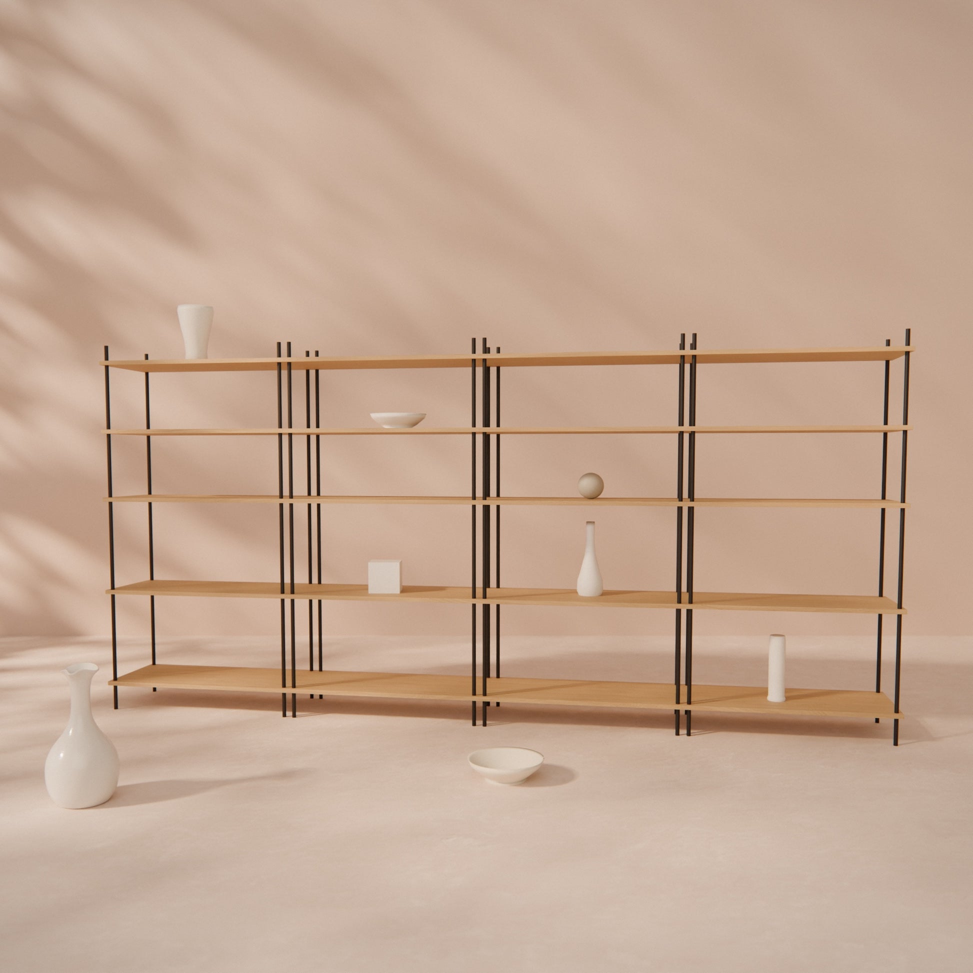 oak-bookshelf-300x144cm -- Raumansicht