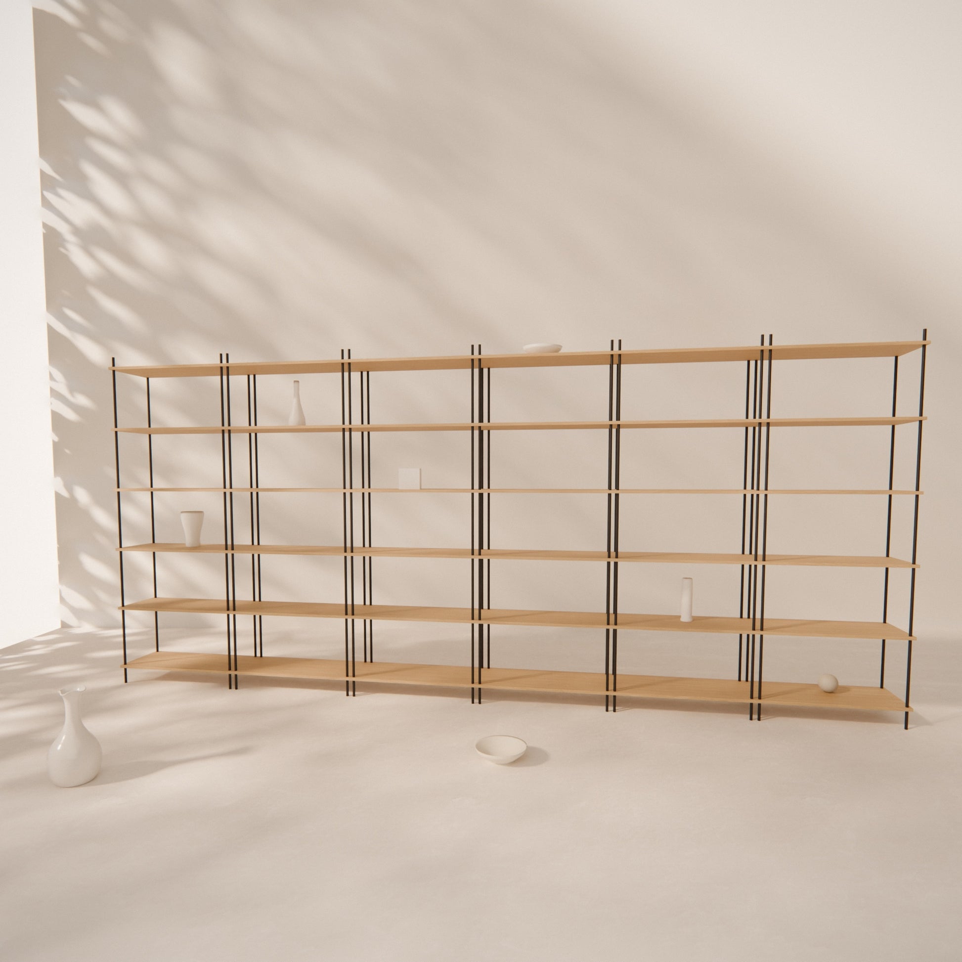 oak-bookshelf-450x201cm -- Raumansicht