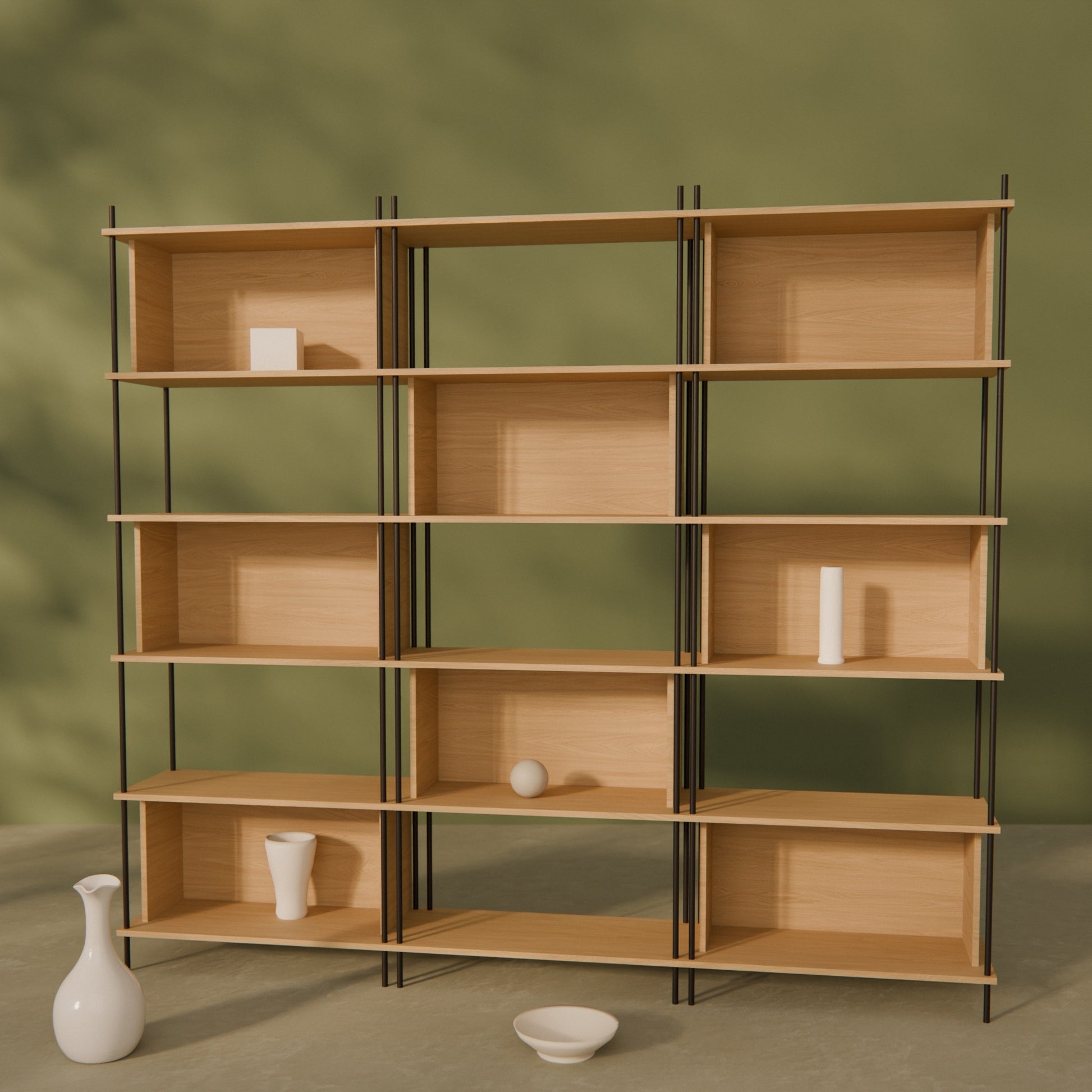 oak-bookshelf-chess-design-3 -- Raumansicht