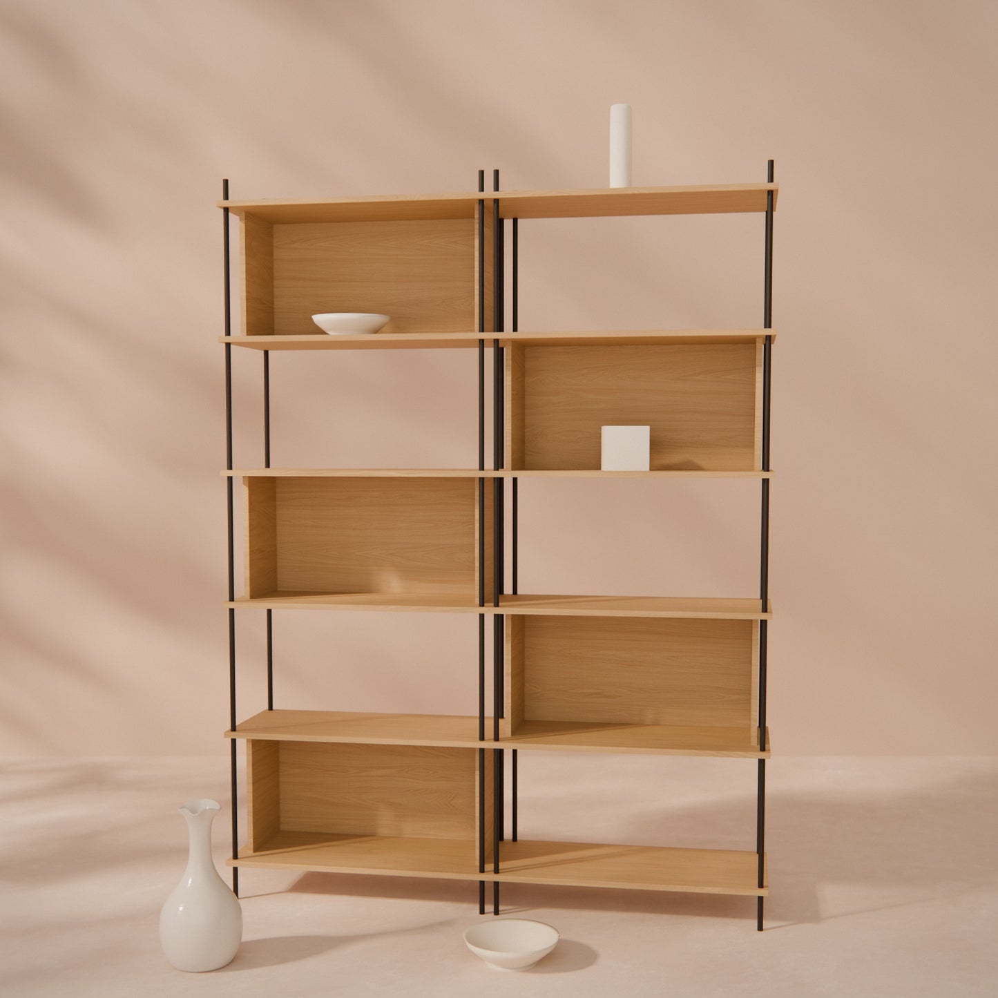 oak-bookshelf-chess-design -- Raumansicht