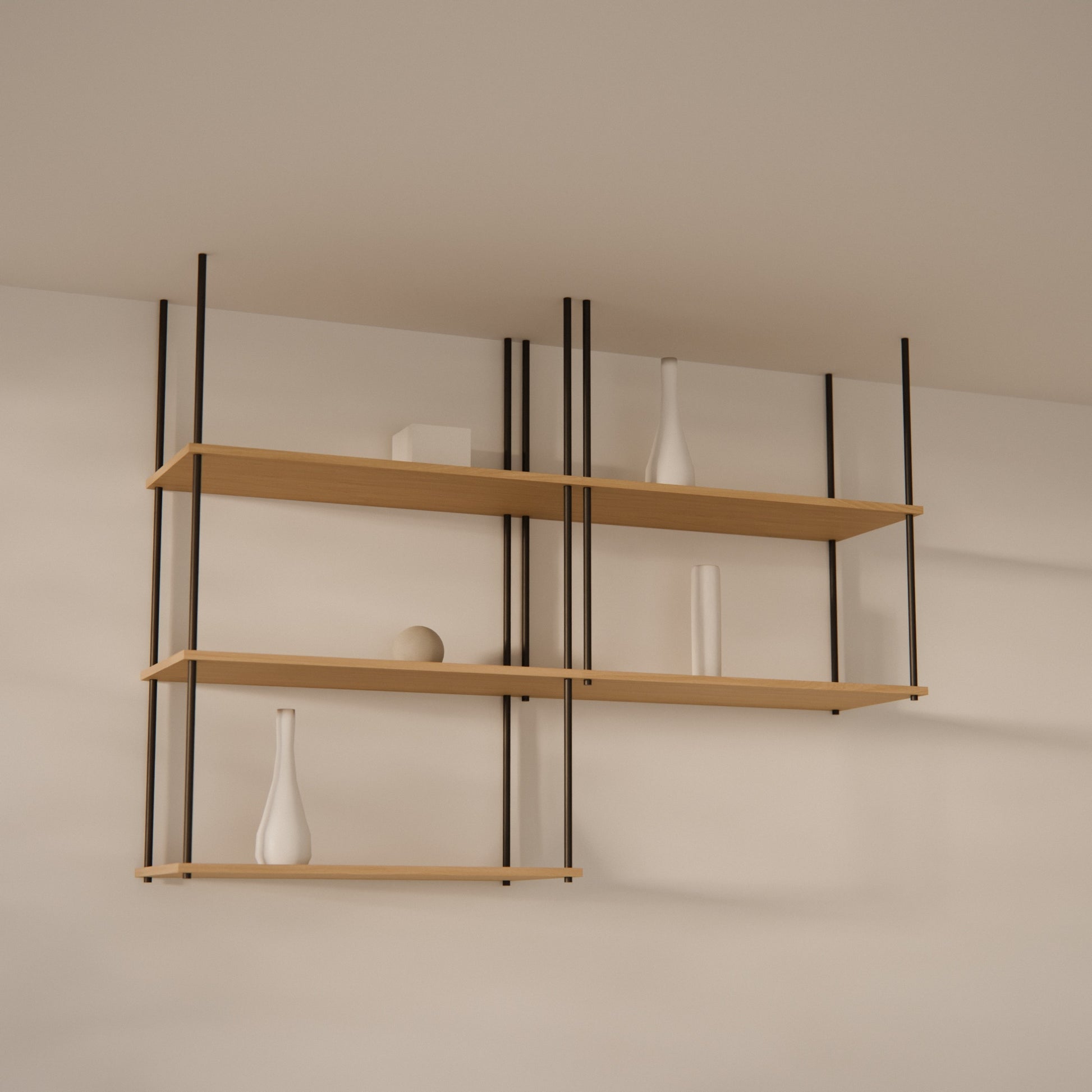 oak-ceiling-shelf-150x111cm-with-left-drop -- Raumansicht