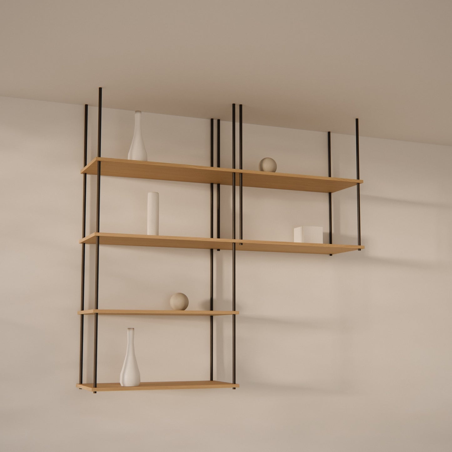 oak-ceiling-shelf-150x147cm-with-left-drop -- Raumansicht