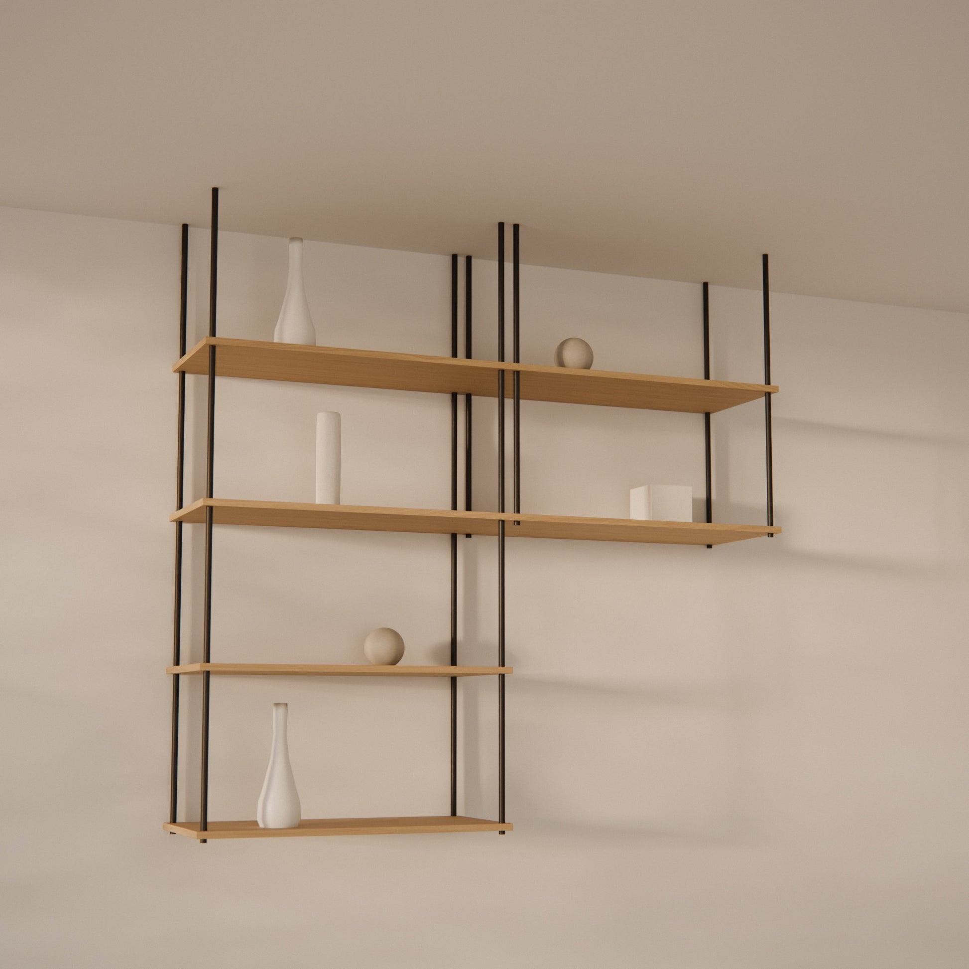 oak-ceiling-shelf-150x147cm-with-left-drop -- Raumansicht