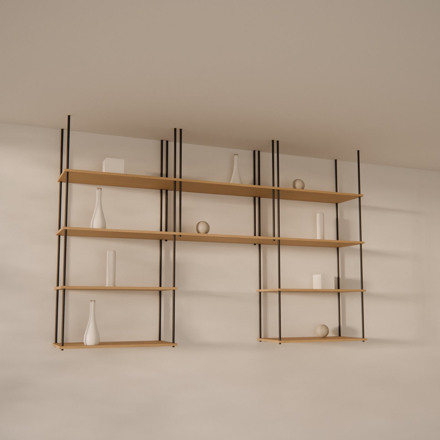 oak-ceiling-shelf-225x147cm-arch -- Raumansicht