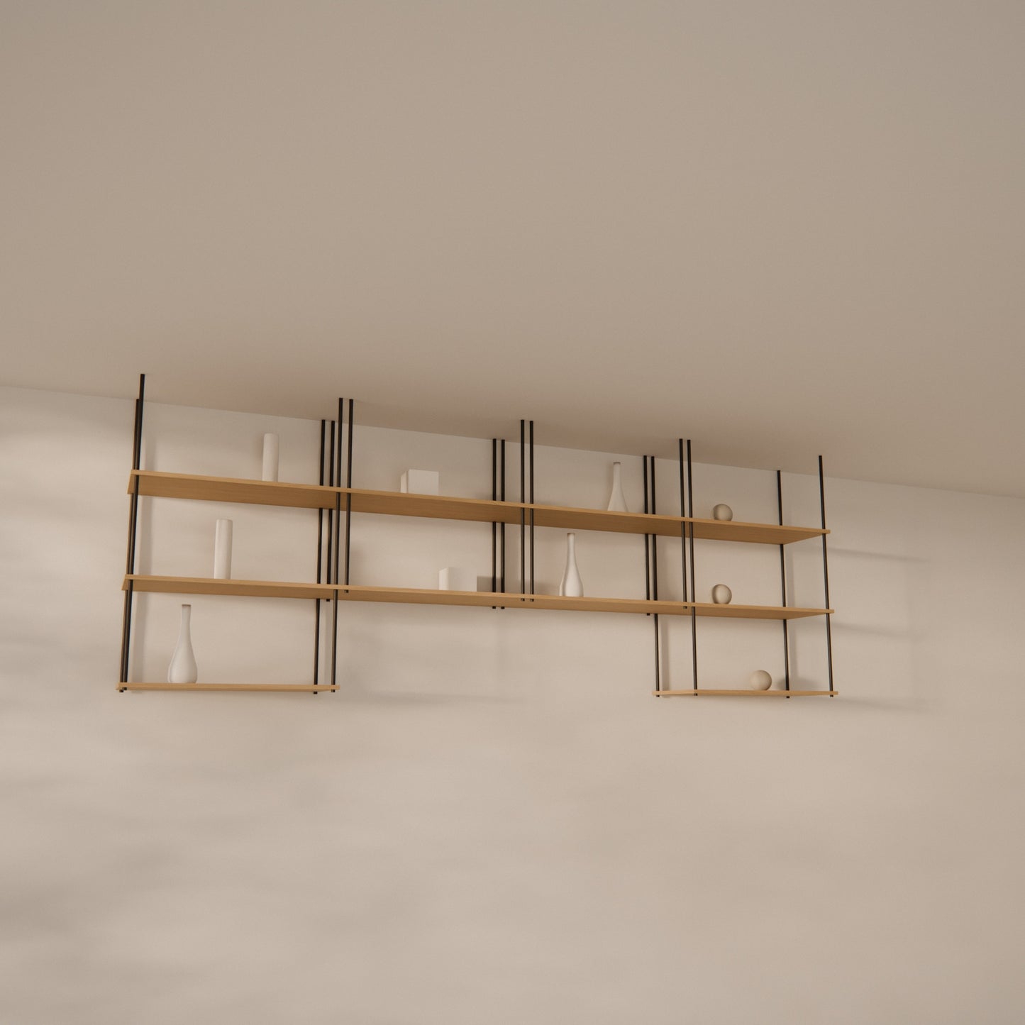 oak-ceiling-shelf-300x111cm-arch -- Raumansicht