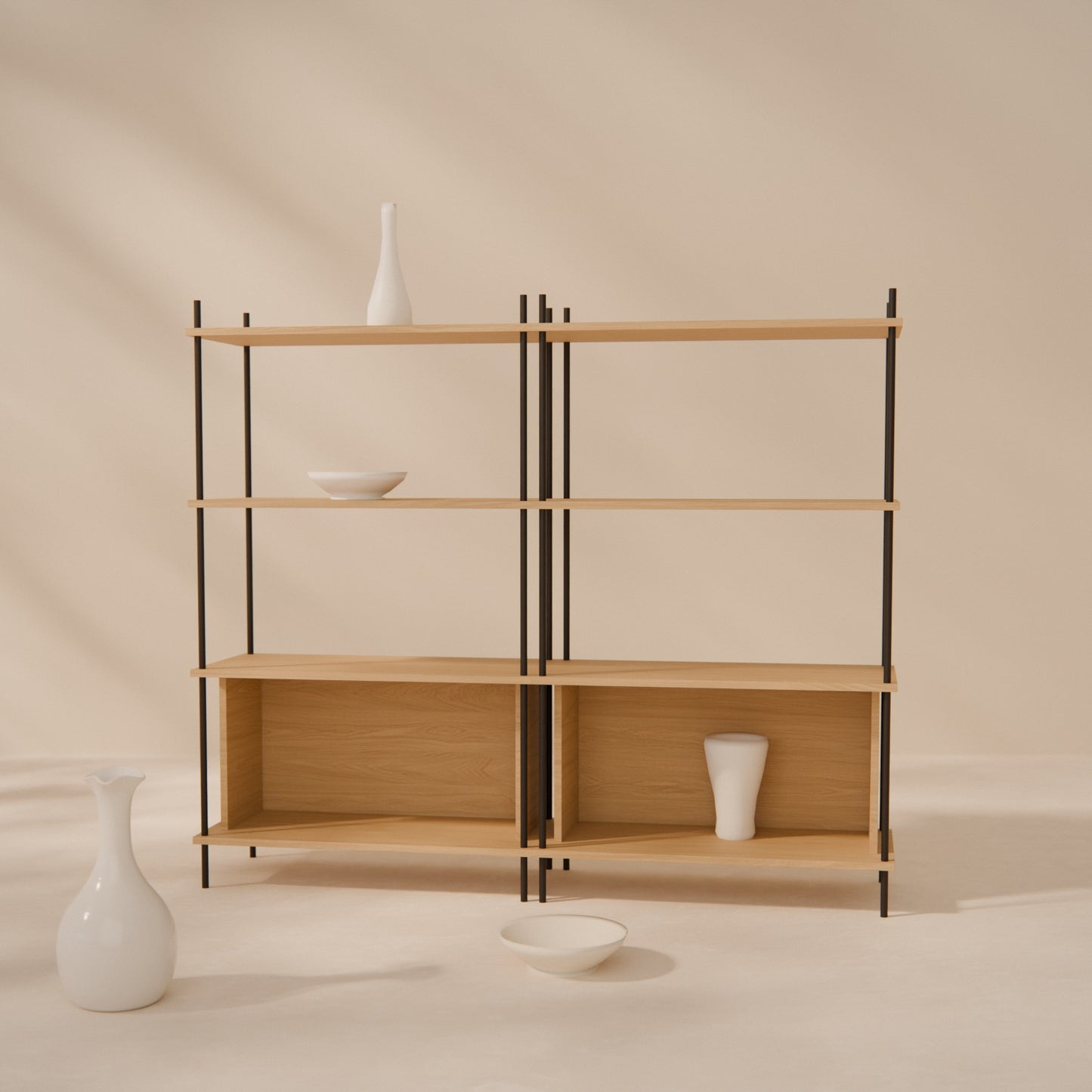 oak-sideboard-150x127cm-two-closed-boxes -- Raumansicht