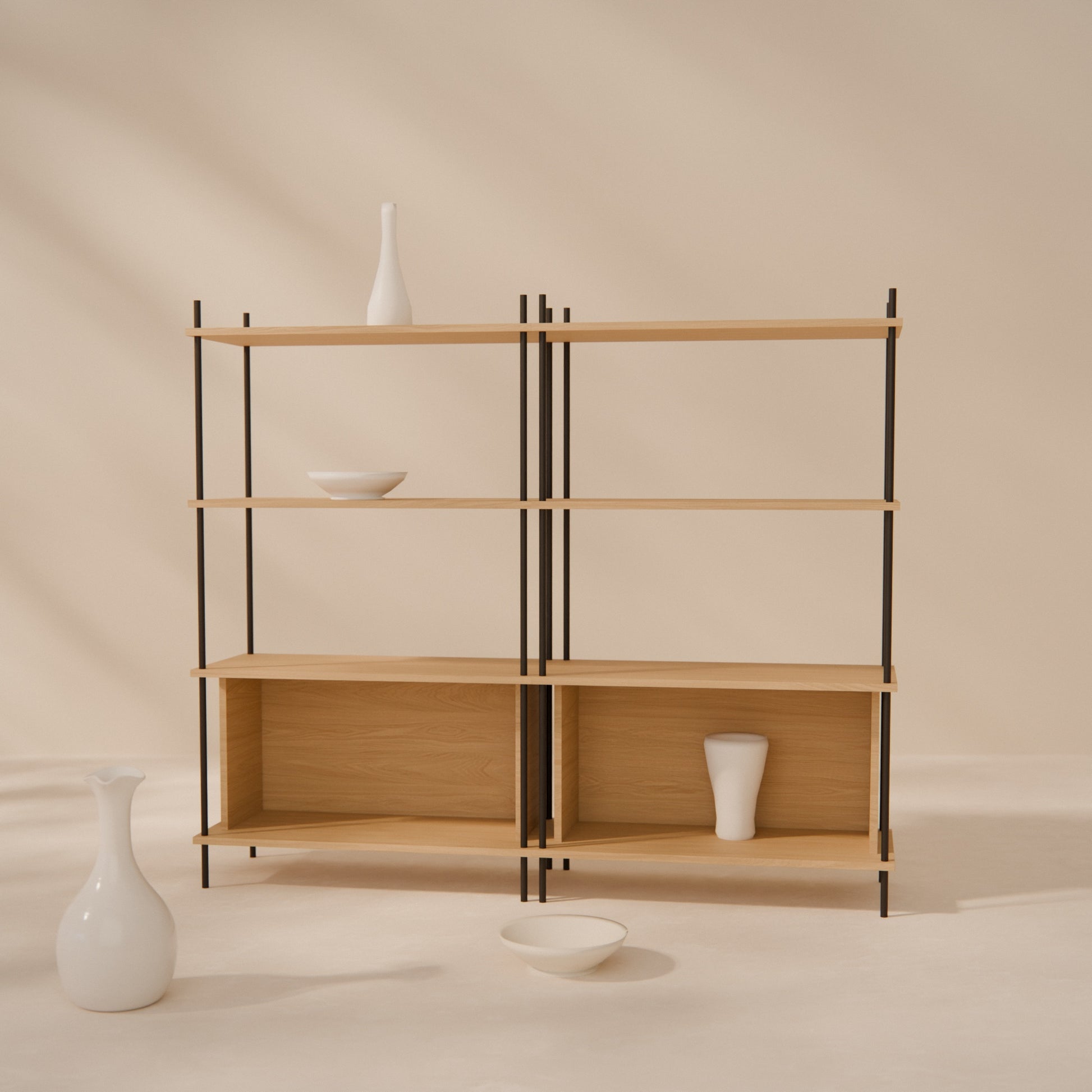 oak-sideboard-150x127cm-two-closed-boxes -- Raumansicht