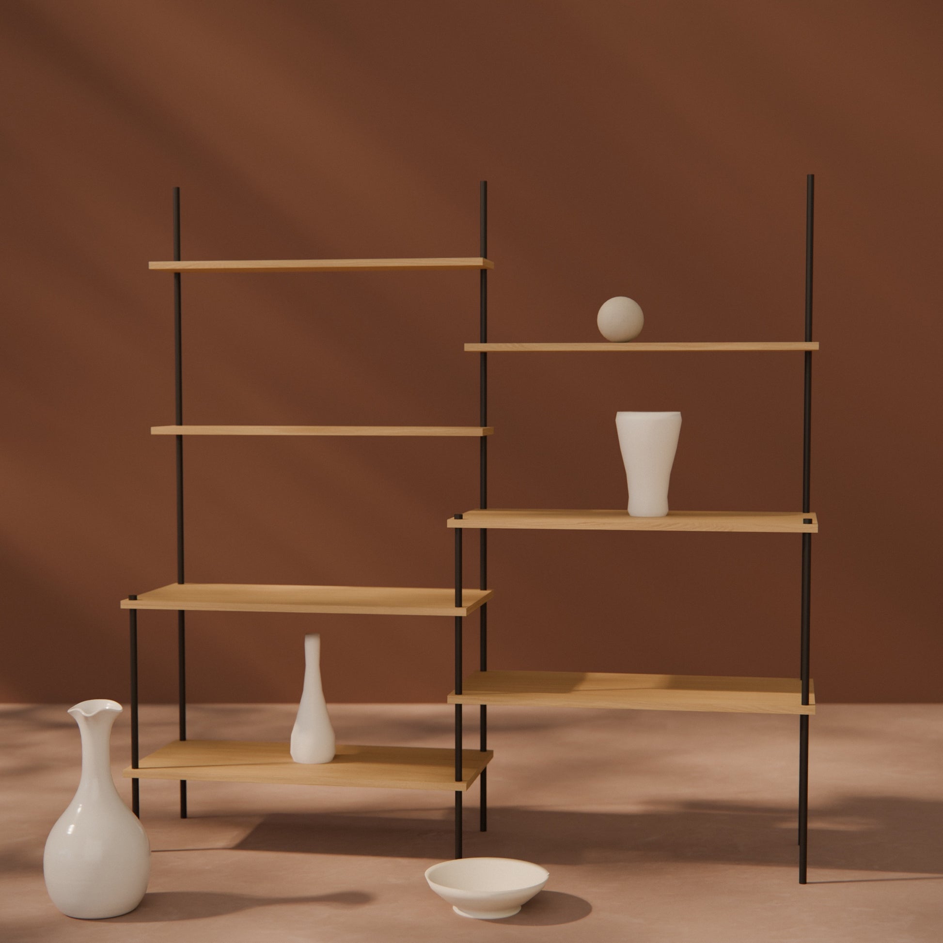 oak-tiered-shelf-146x146cm-shift -- Raumansicht