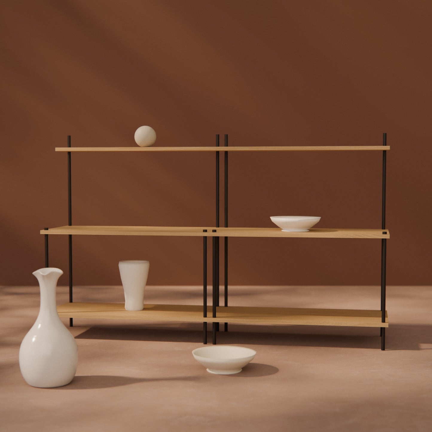 oak-tiered-shelf-150cm -- Raumansicht