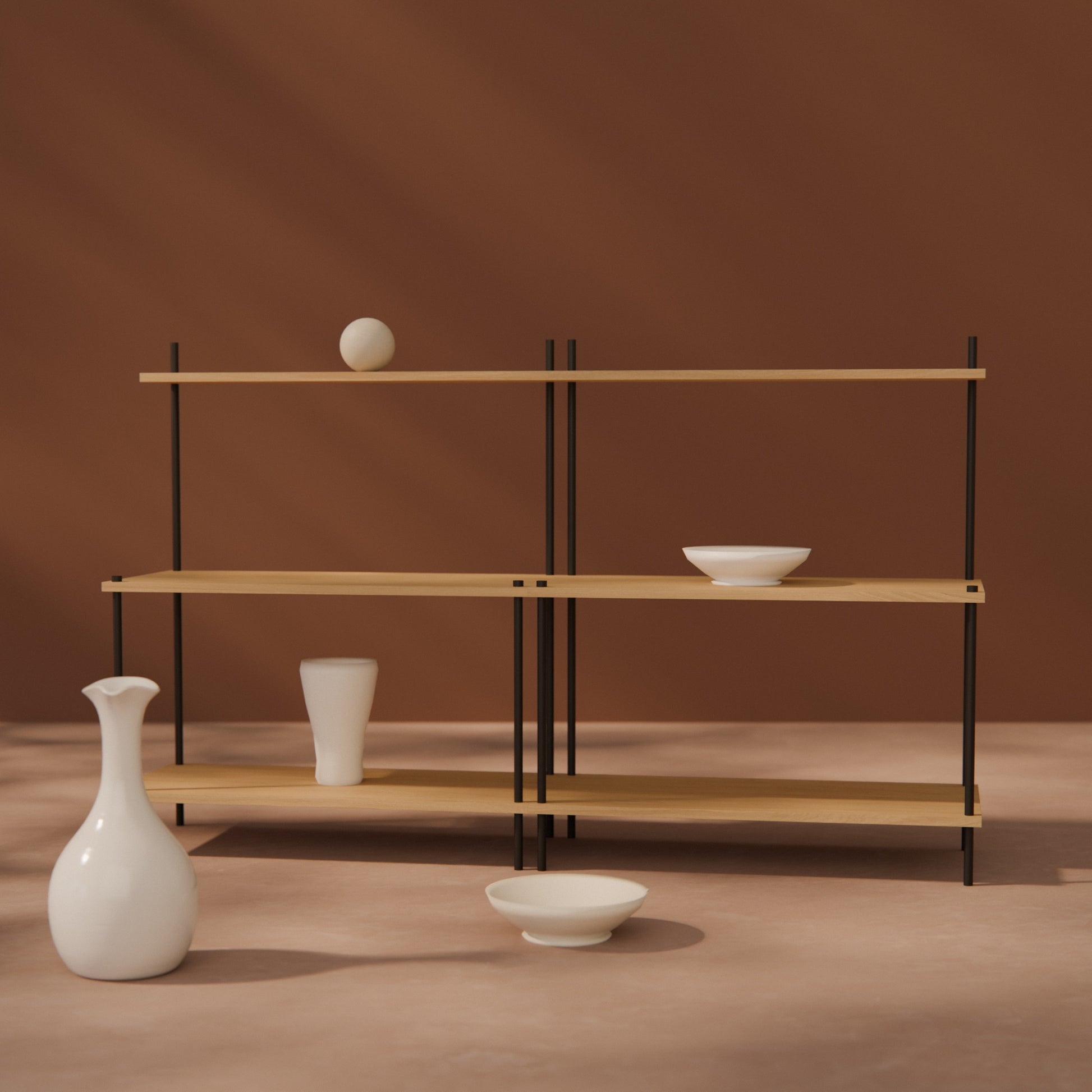 oak-tiered-shelf-150cm -- Raumansicht