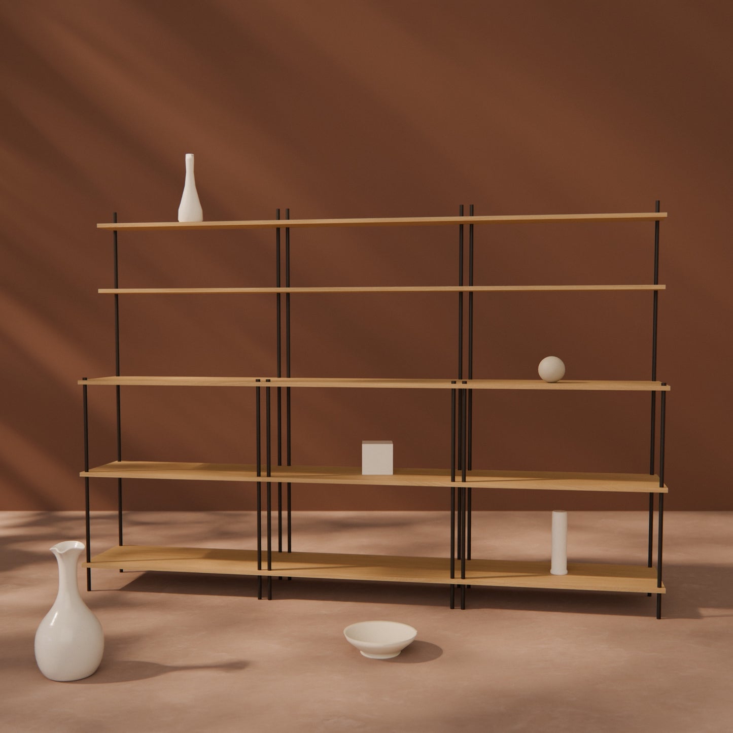 oak-tiered-shelf-225x154cm -- Raumansicht
