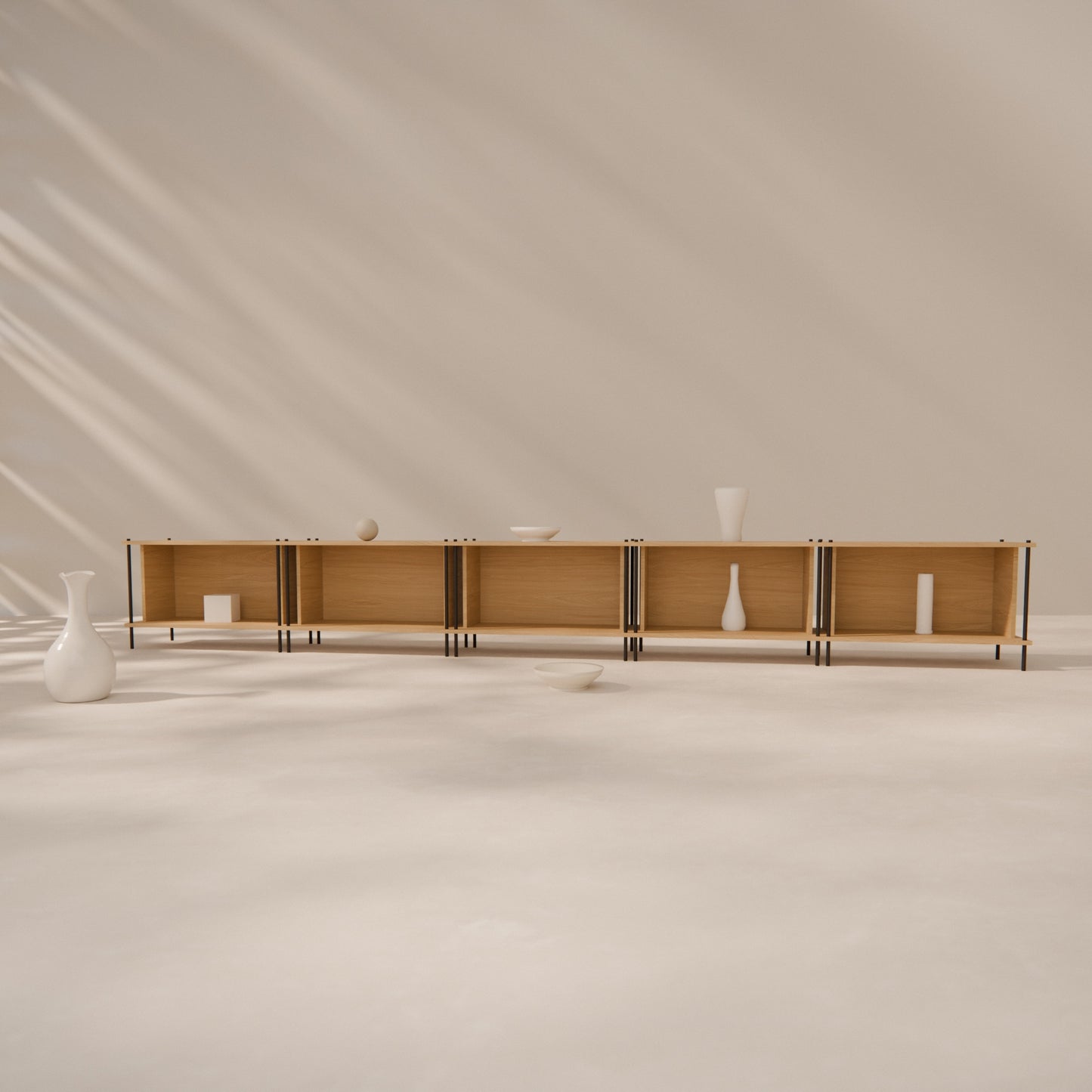 oak-tv-unit-375cm-five-closed-boxes -- Raumansicht