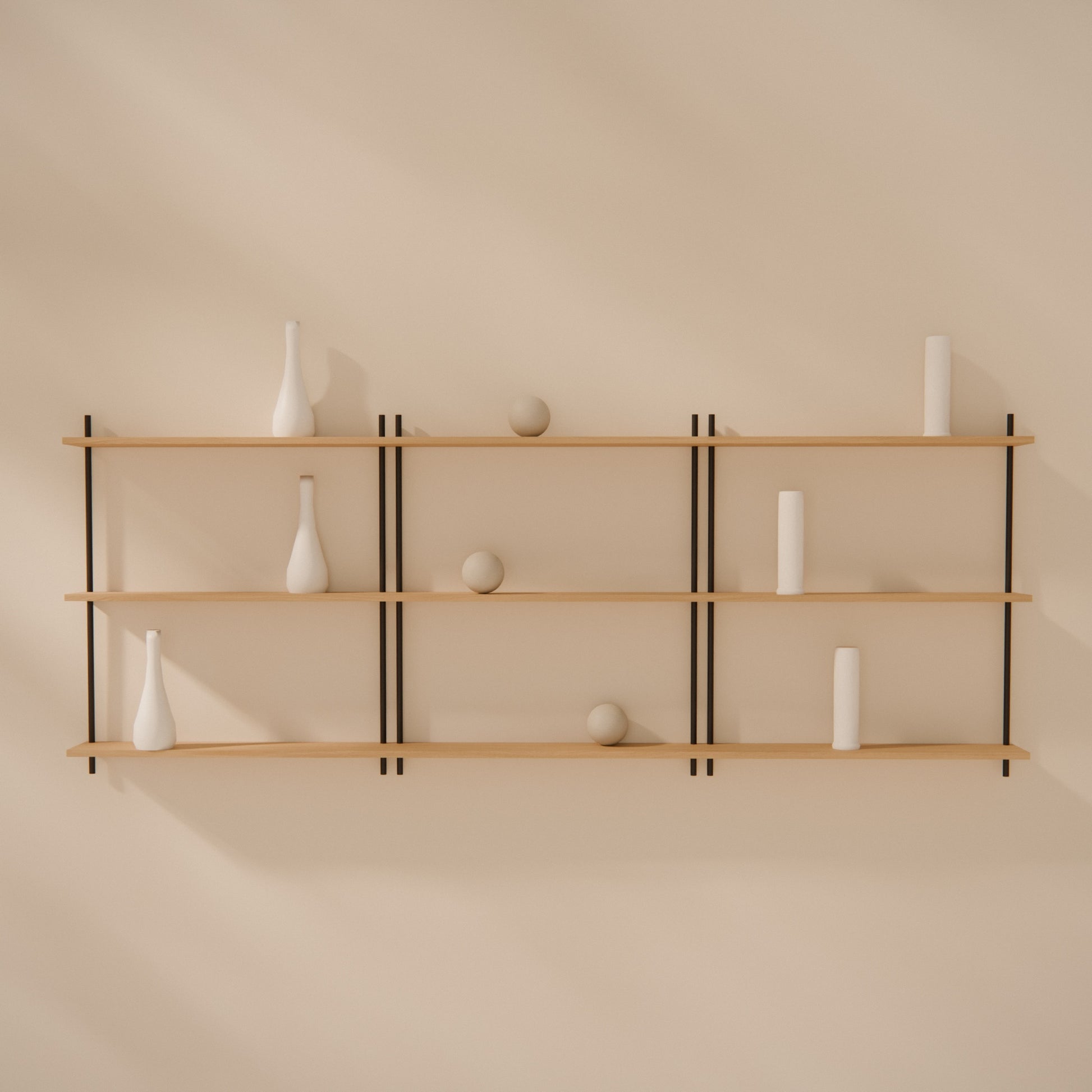 oak-wall-shelf-225x87cm -- Raumansicht