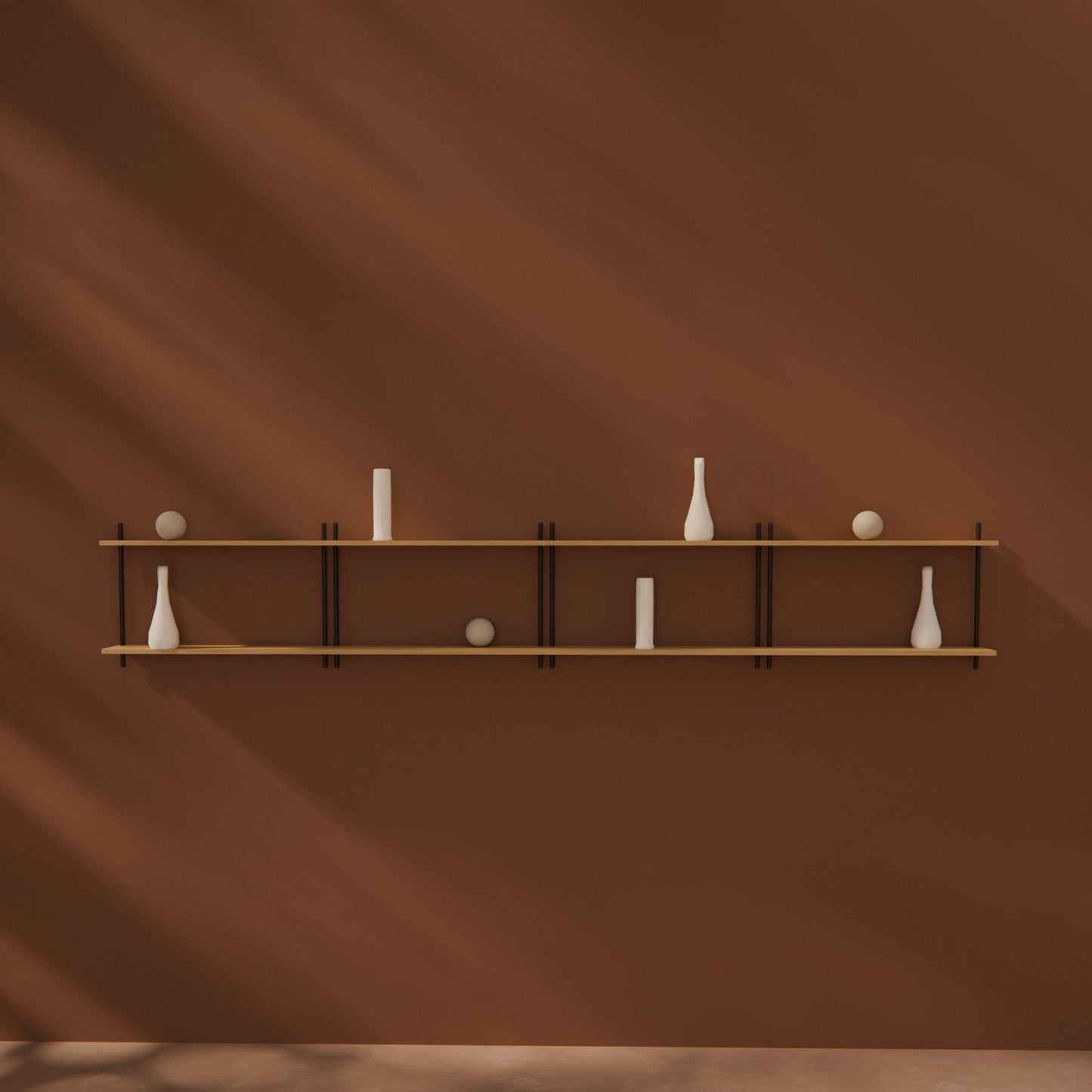 oak-wall-shelf-300x50cm -- Raumansicht