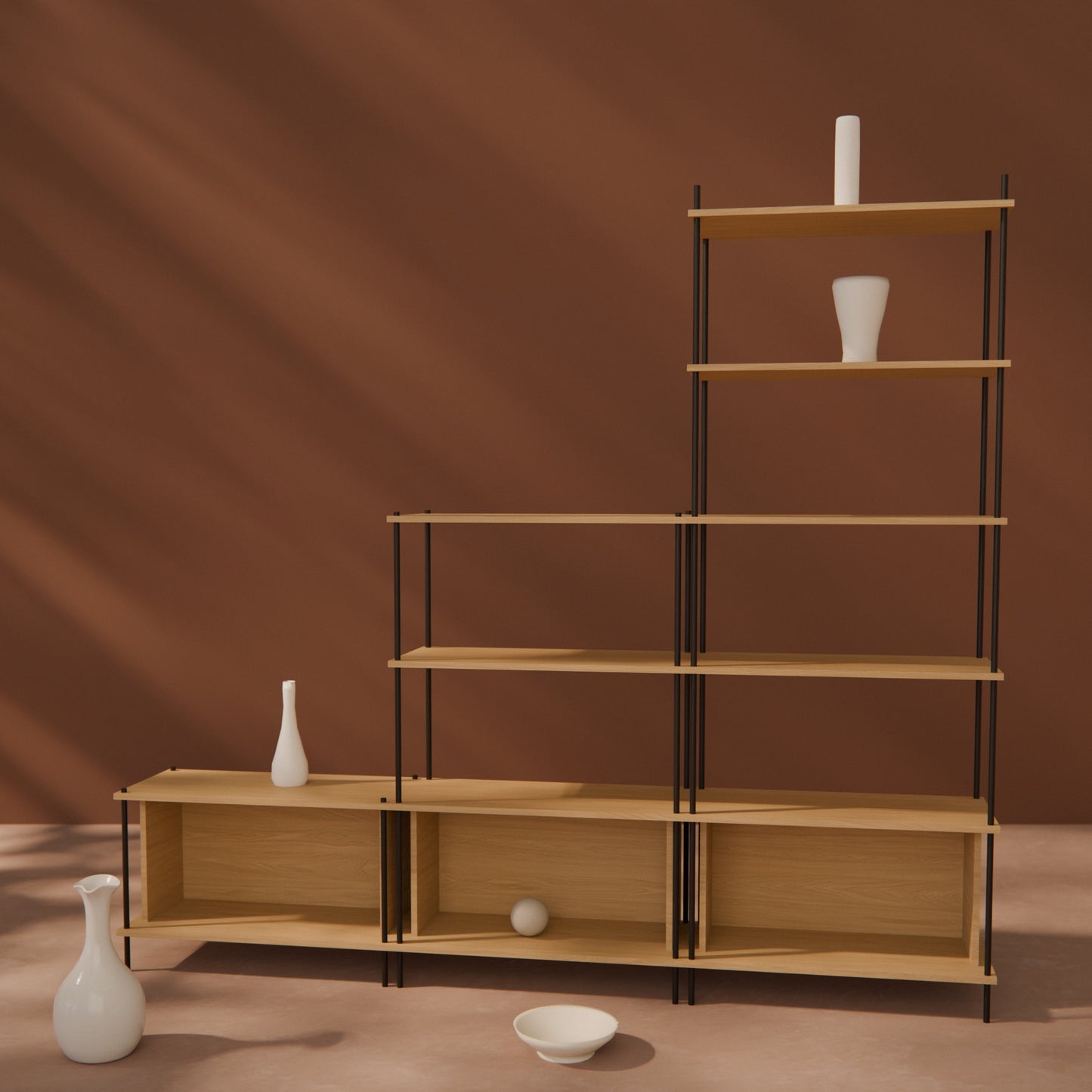 oak-wall-unit-225x201cm-staggered-2 -- Raumansicht