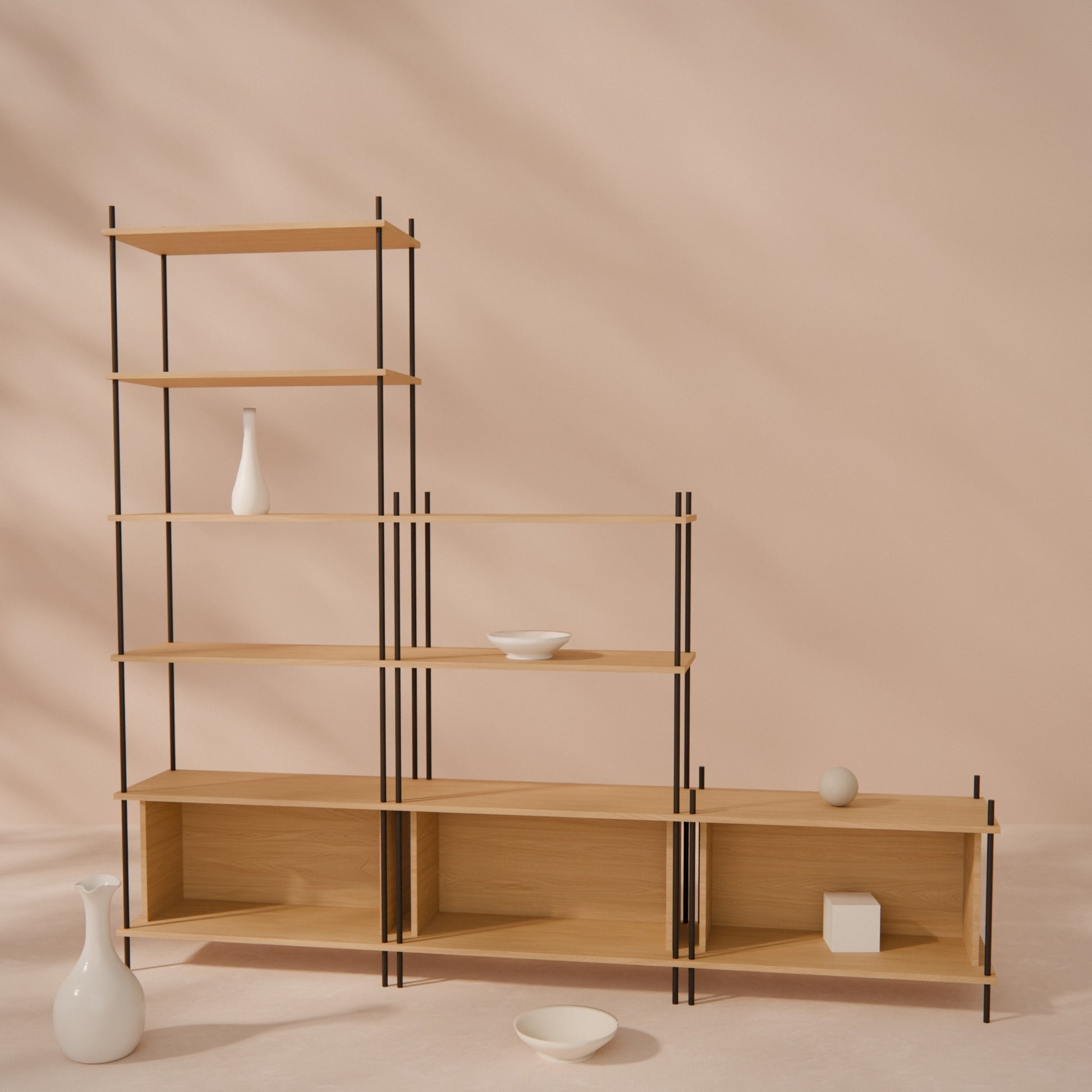 oak-wall-unit-225x201cm-staggered -- Raumansicht