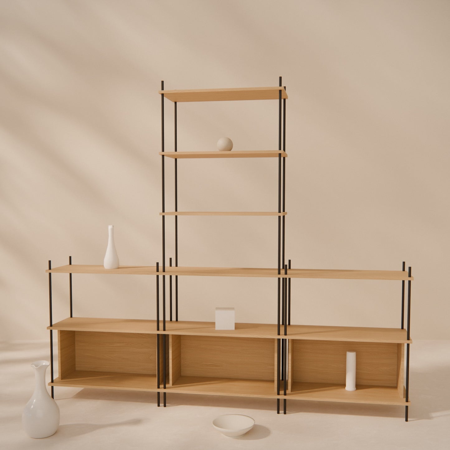 oak-wall-unit-225x201cm-with-center-tower-1 -- Raumansicht