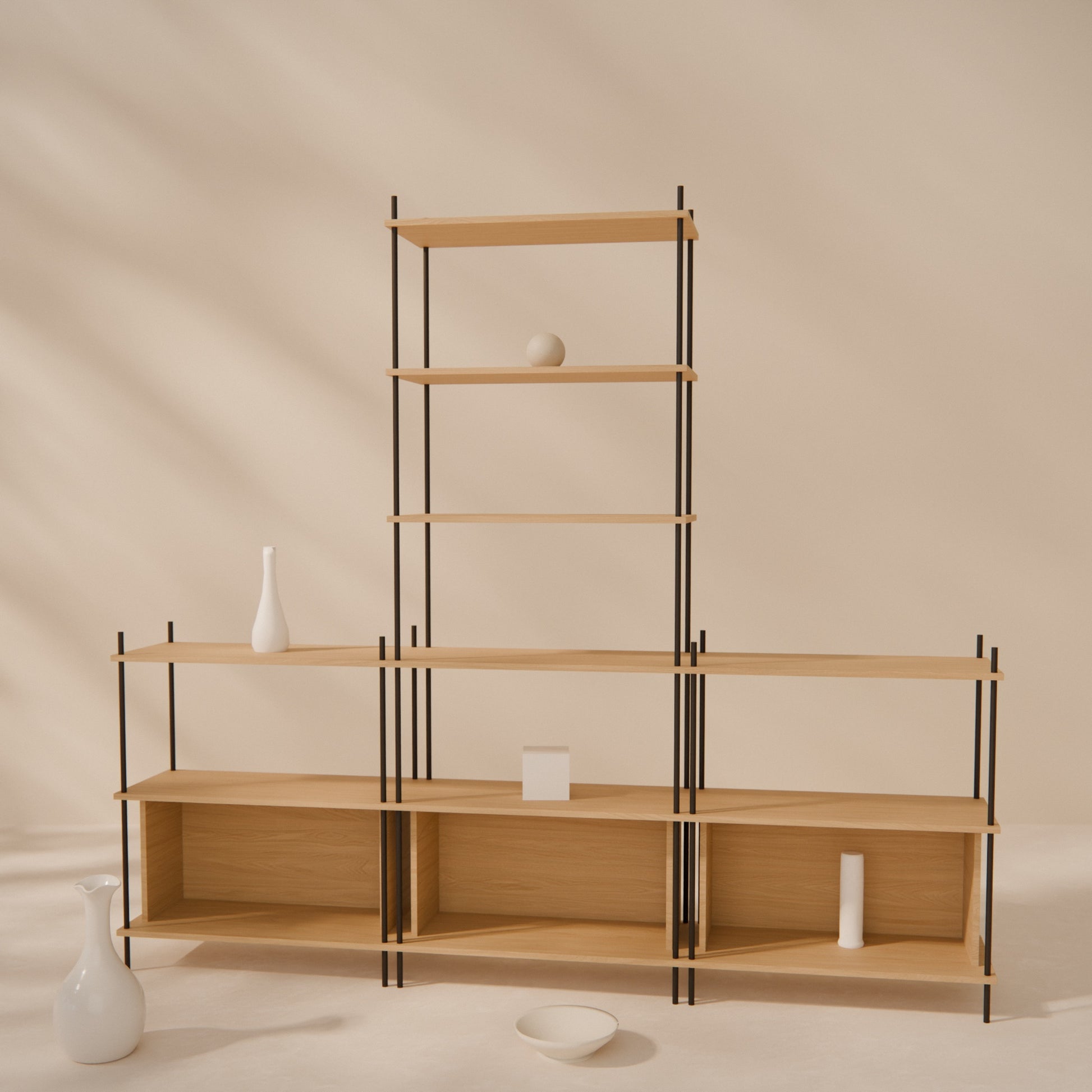 oak-wall-unit-225x201cm-with-center-tower-1 -- Raumansicht