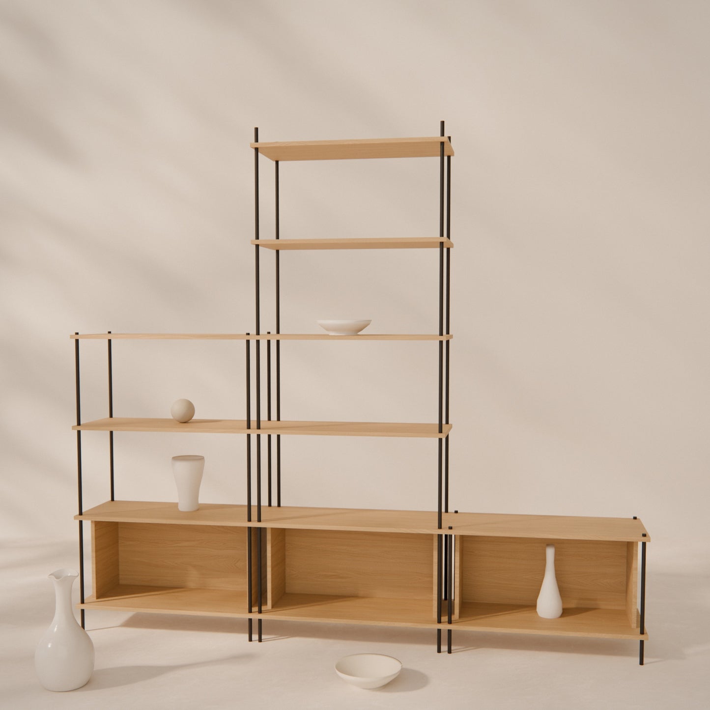 oak-wall-unit-225x201cm-with-center-tower-2 -- Raumansicht