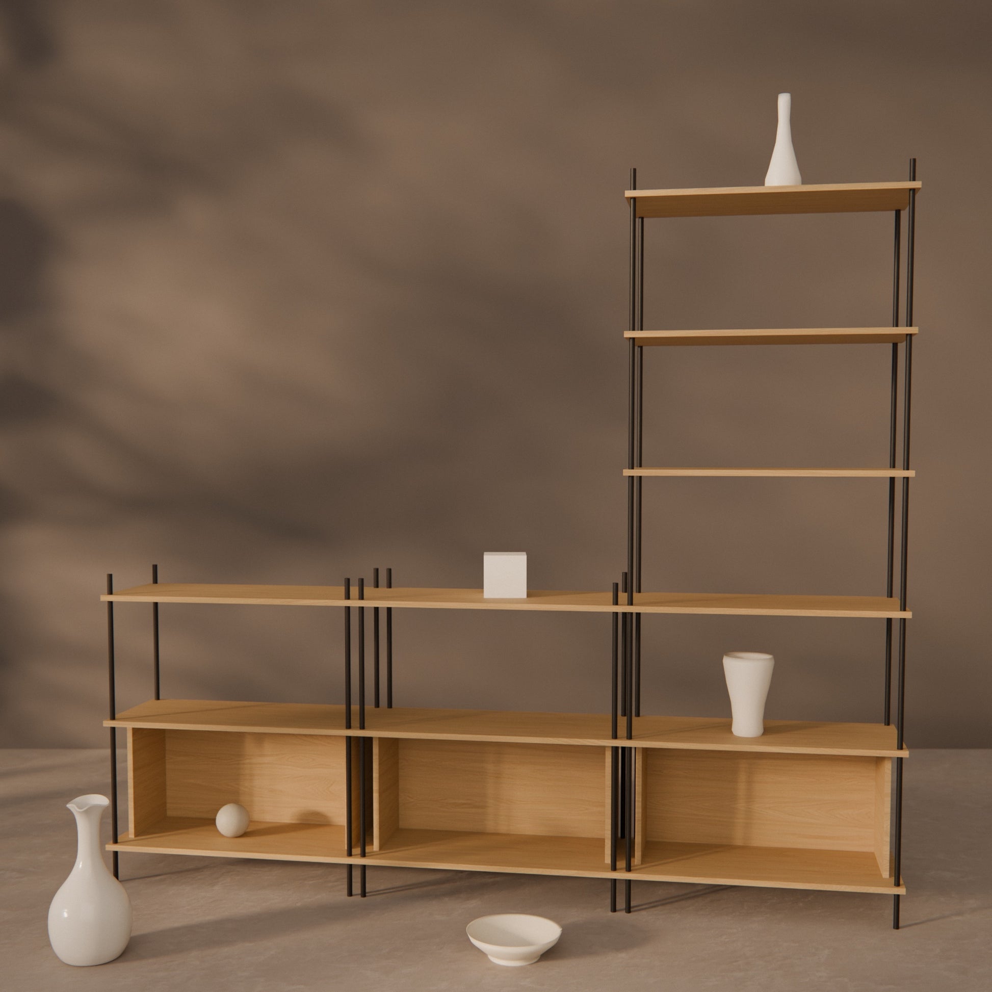 oak-wall-unit-225x201cm-with-right-tower-1 -- Raumansicht
