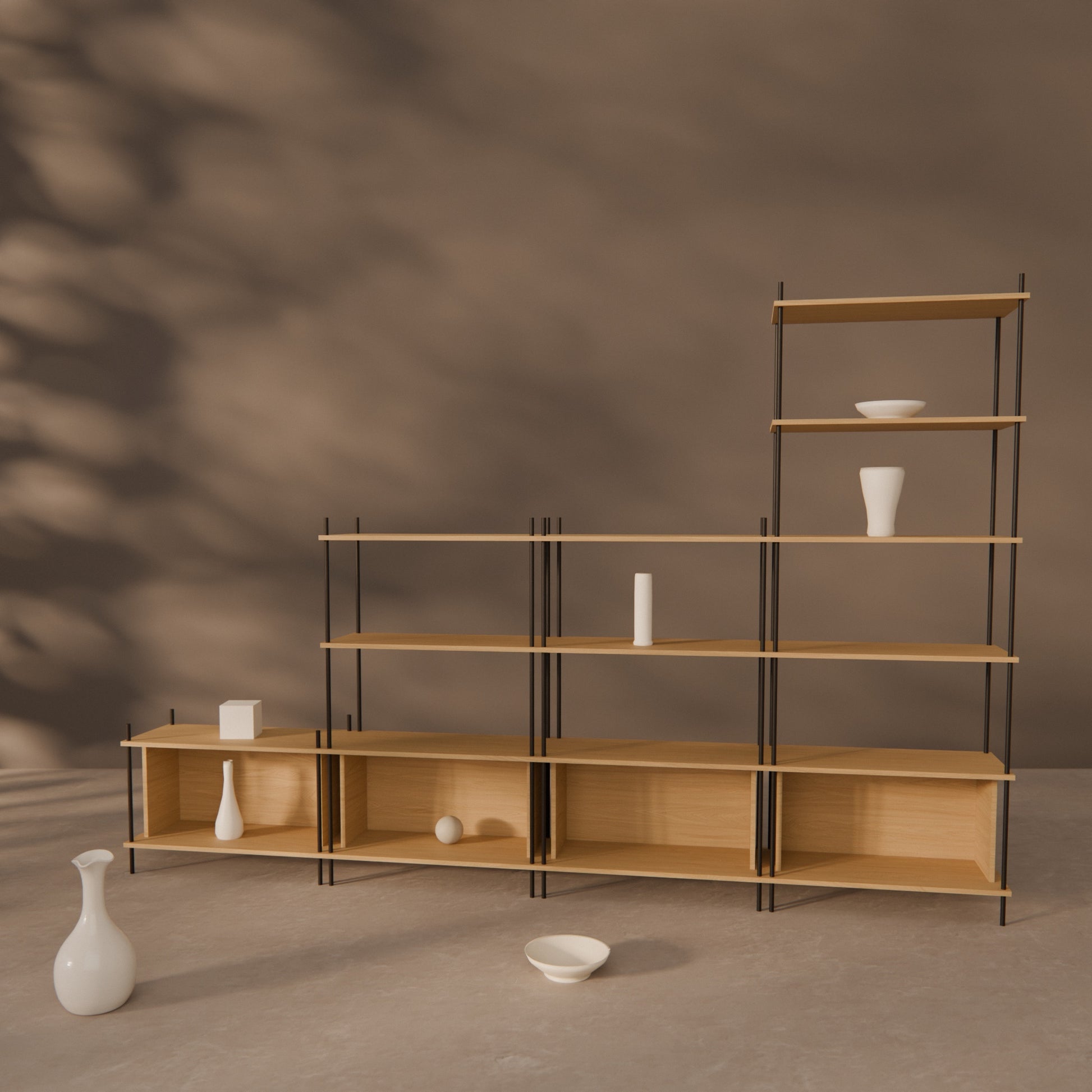 oak-wall-unit-300x201cm-staggered-1 -- Raumansicht